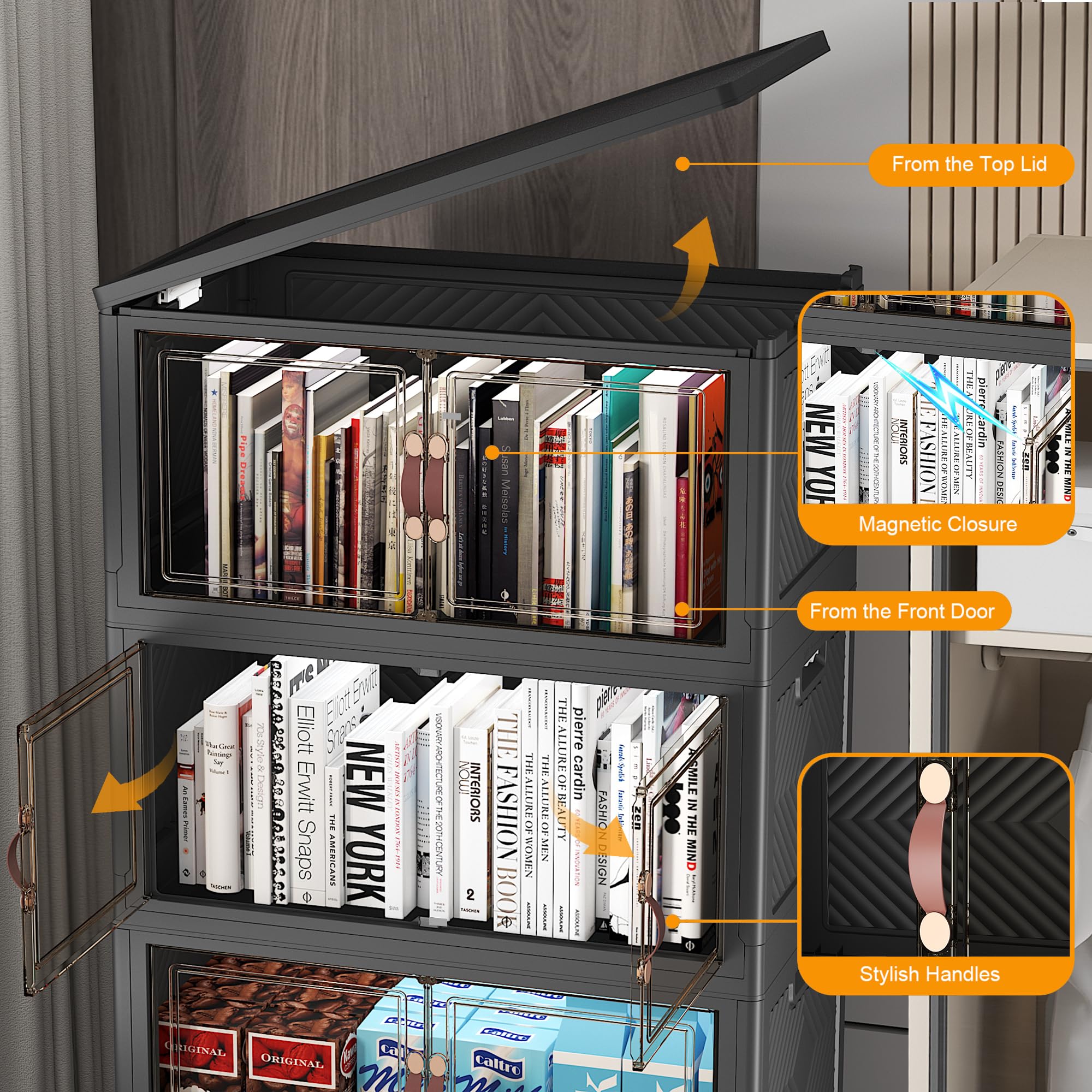 Stackable Storage Bins (5 Count)