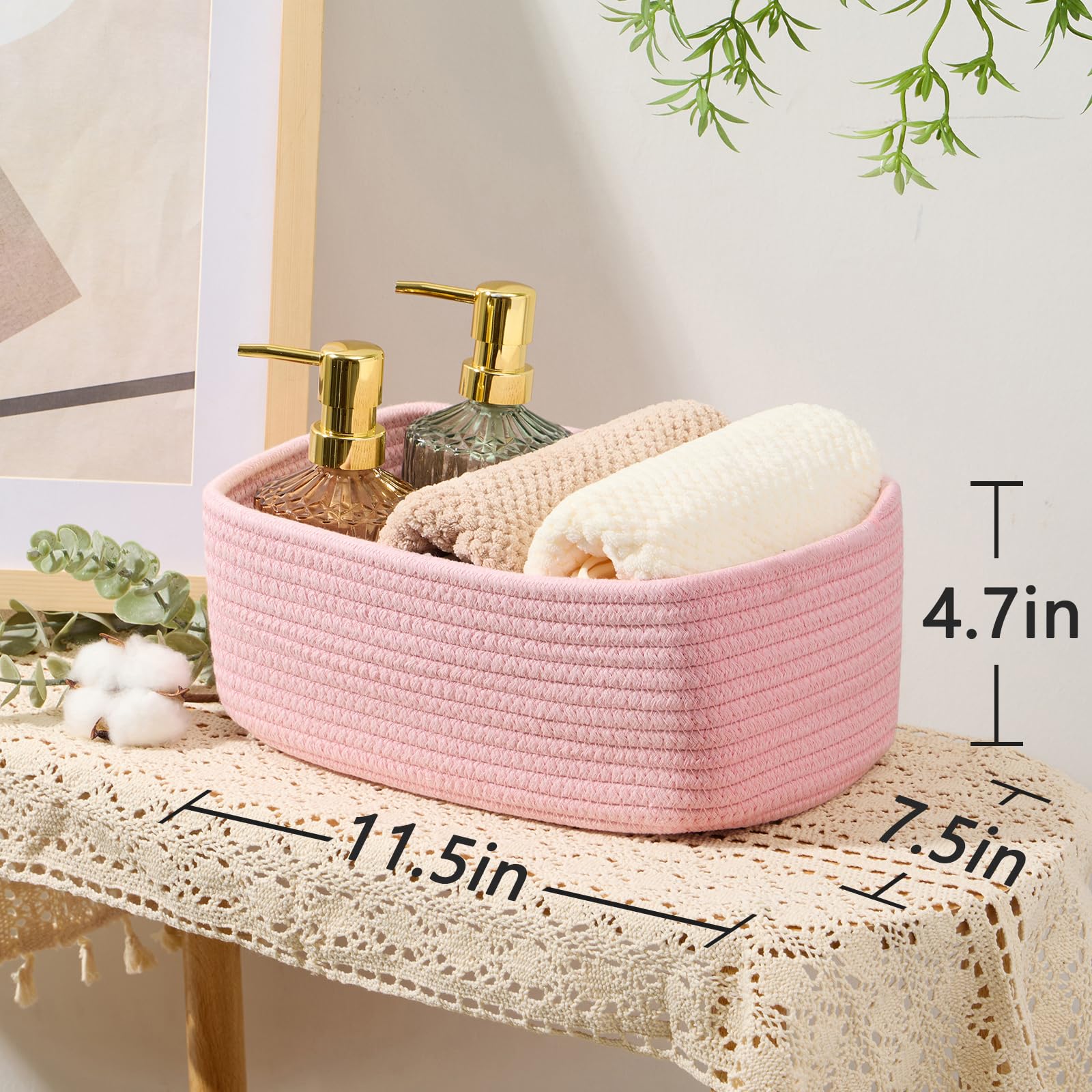 Small Storage Baskets for Organizing (4 Count)