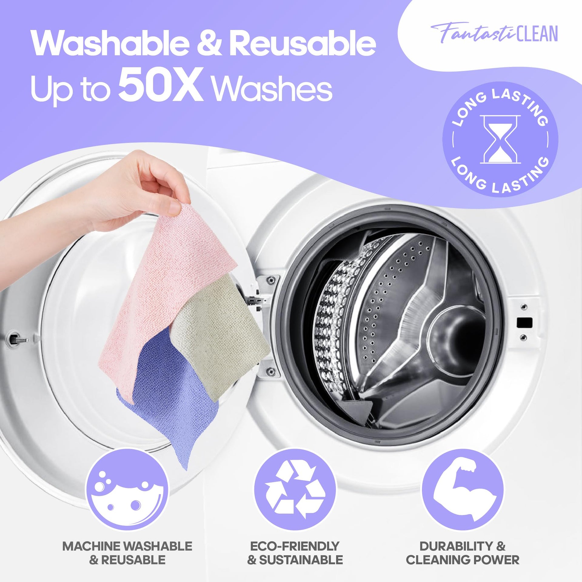 Microfiber Cleaning Cloth Roll (60 Count) - ModHome Supplies