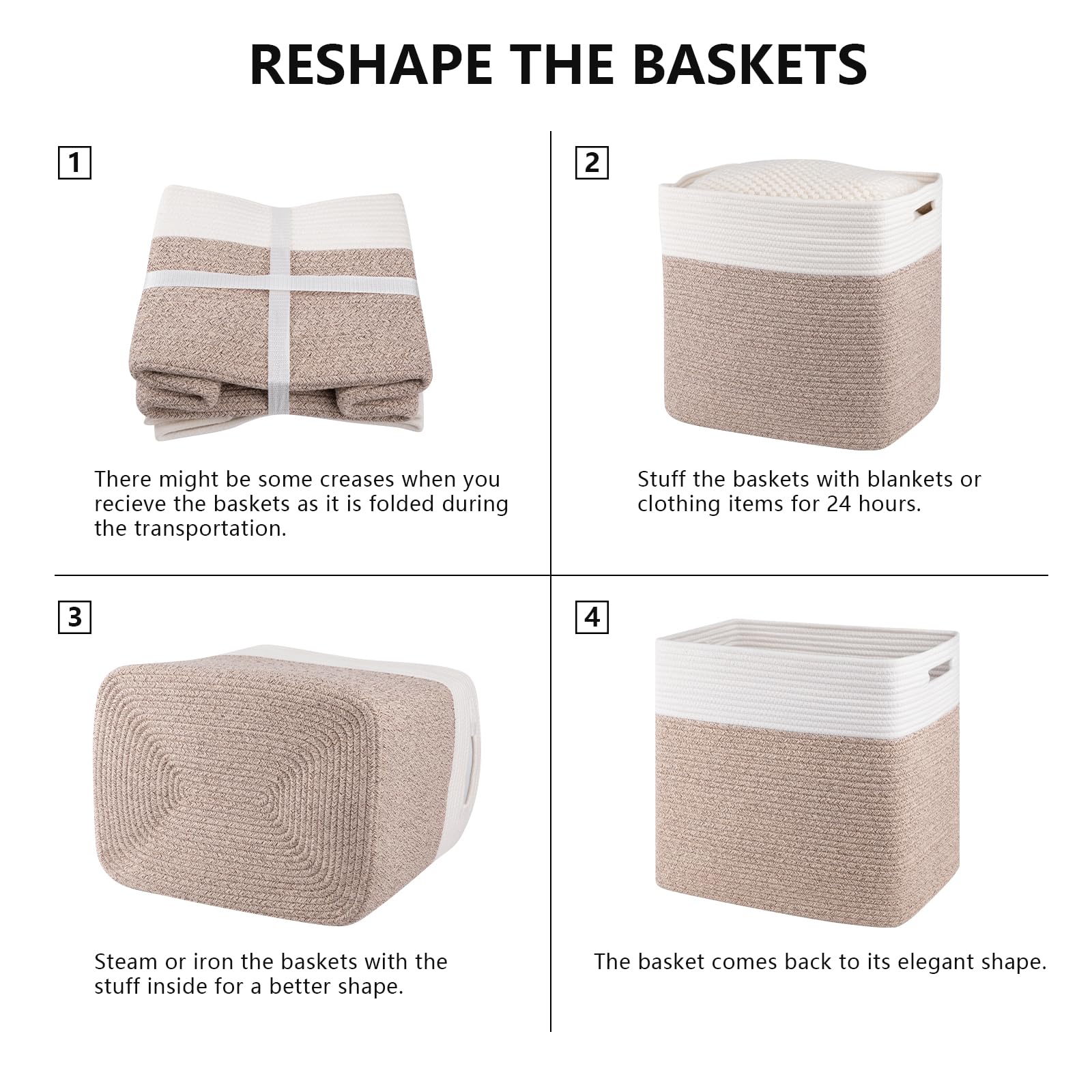 Storage baskets for Shelf (2 Count)
