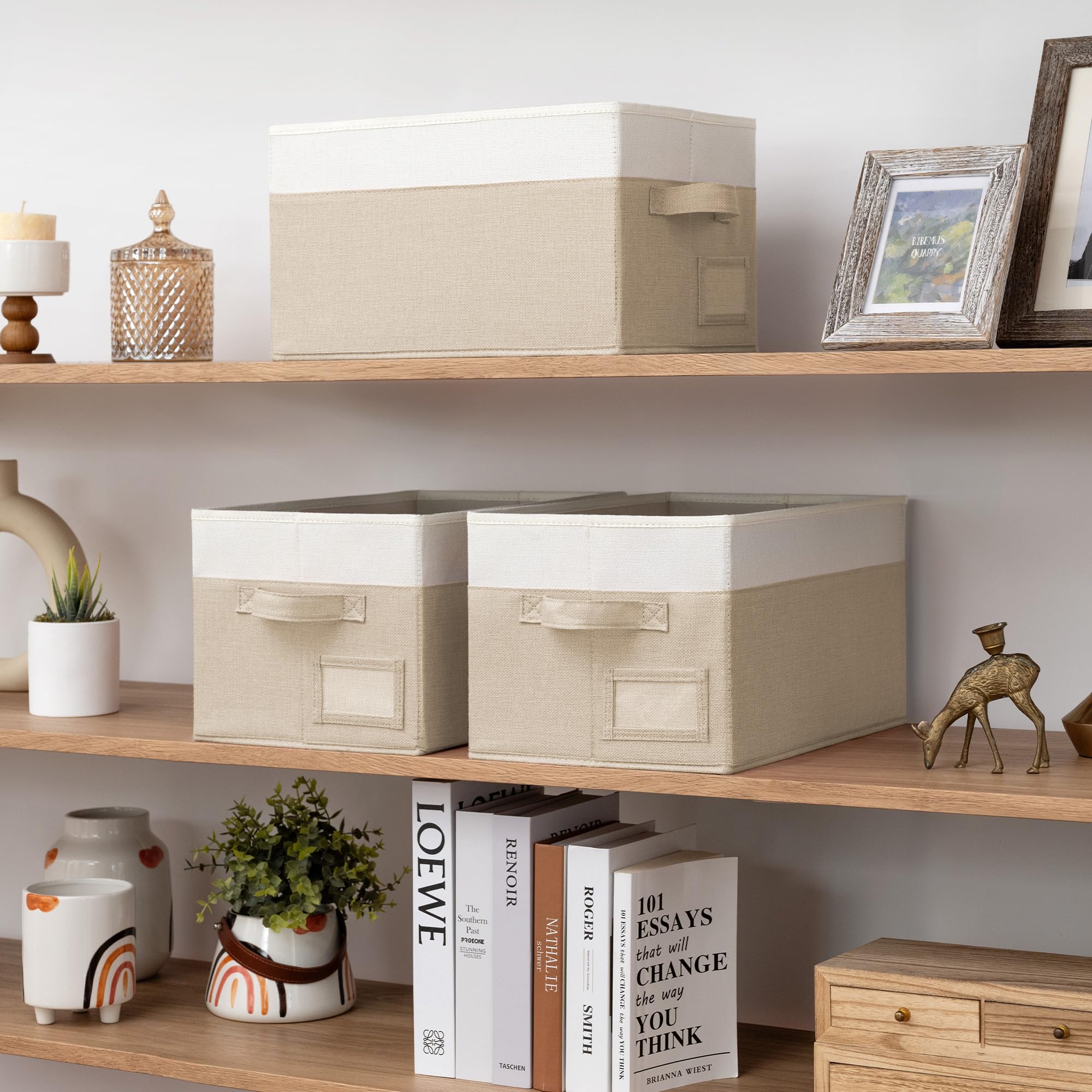 Closet Storage Bins with Label (3 Count)