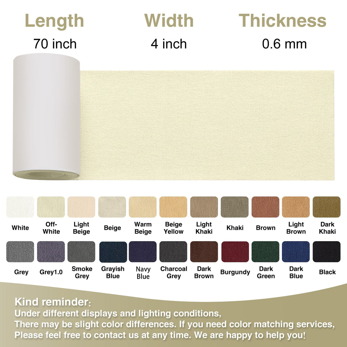 Canvas Repair Tape 4×70 Inch Waterproof Self