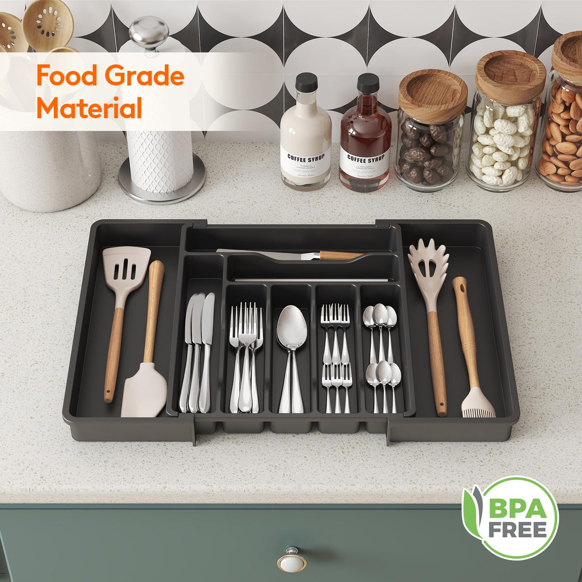 Utensil Organizer for Kitchen Drawer