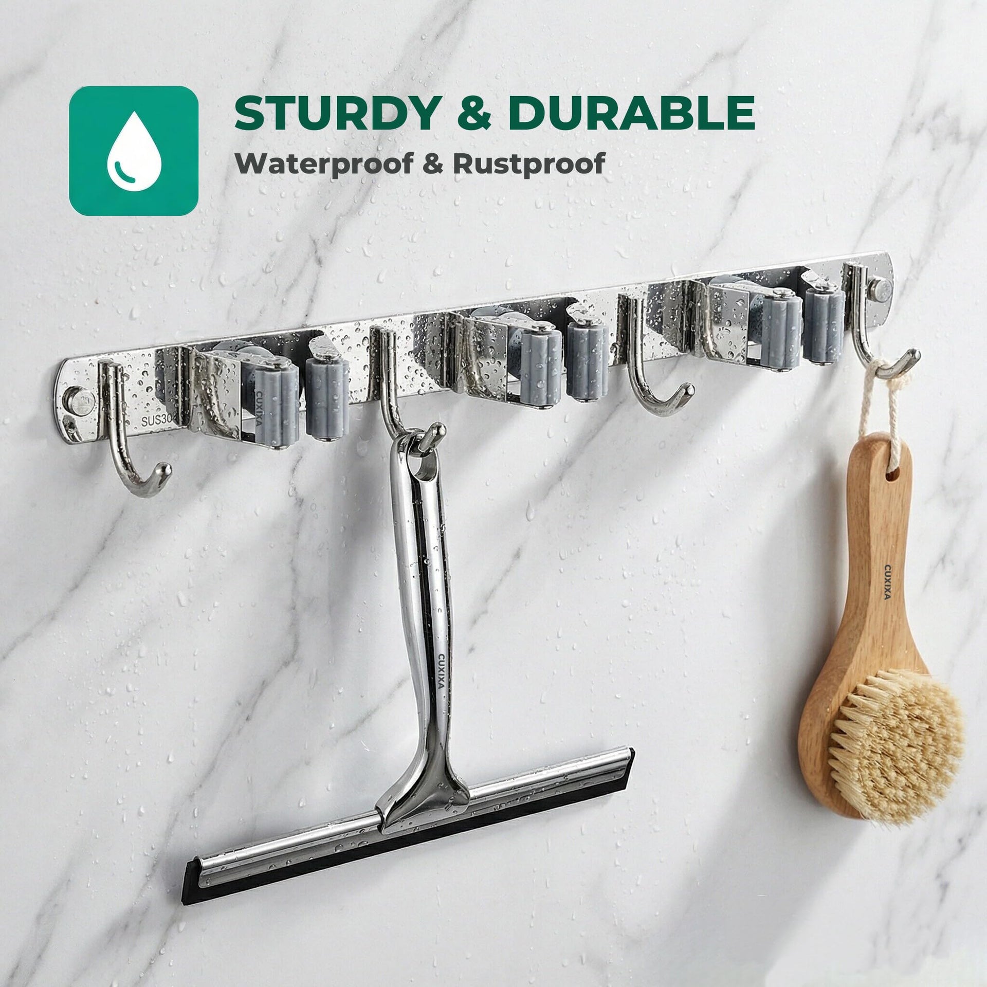 Mop and Broom Holder Wall Mount