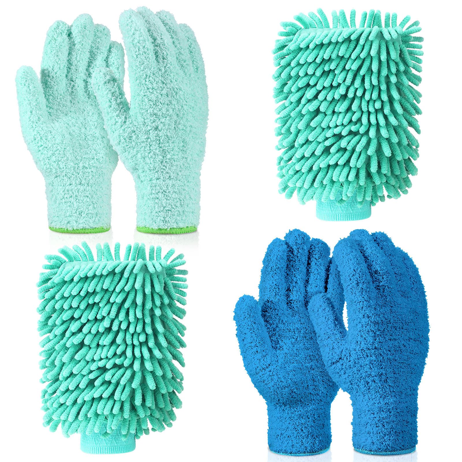 6 Pcs Micro Dusting Mitt Plant Cleaning