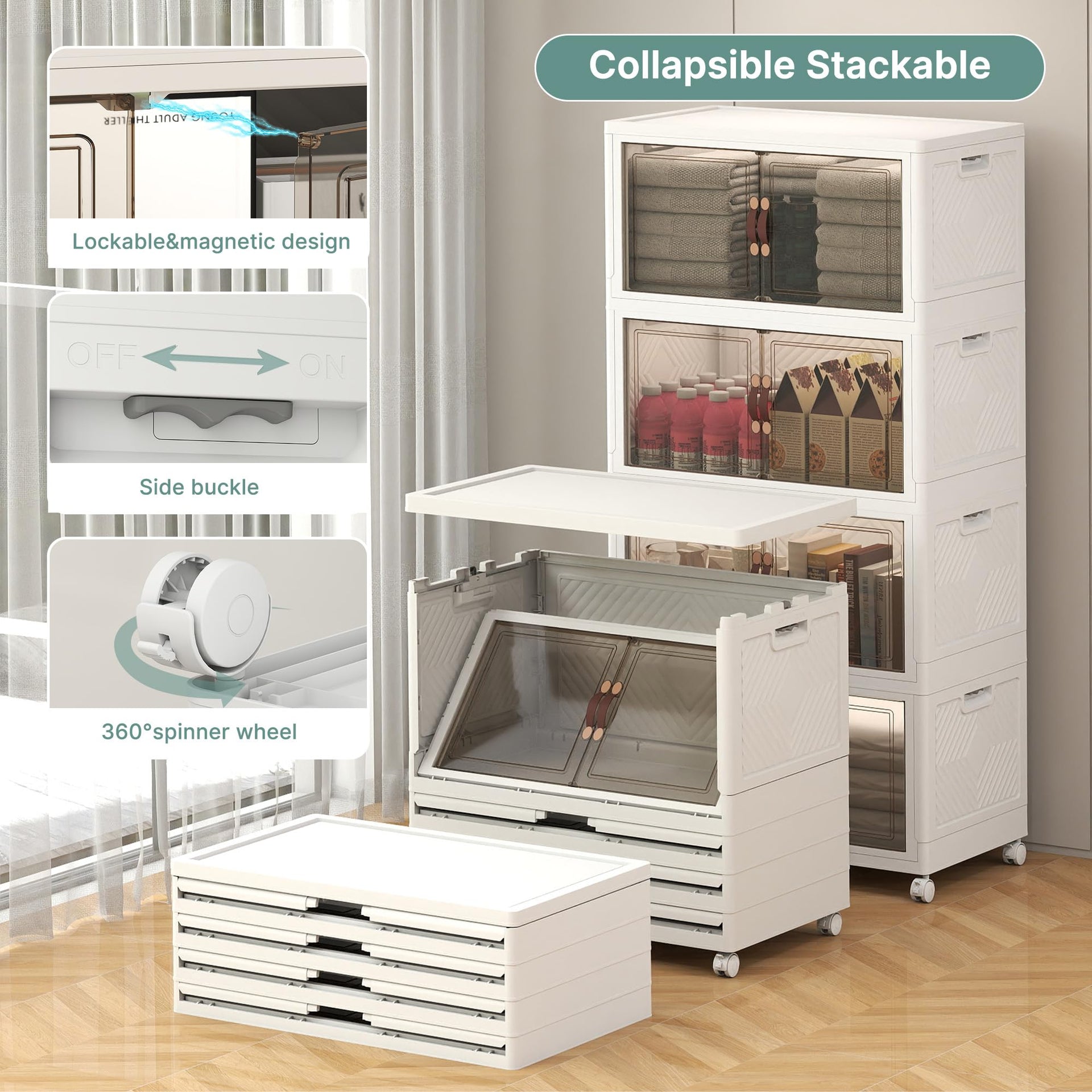 448QT Lockable Storage Bins with Lids