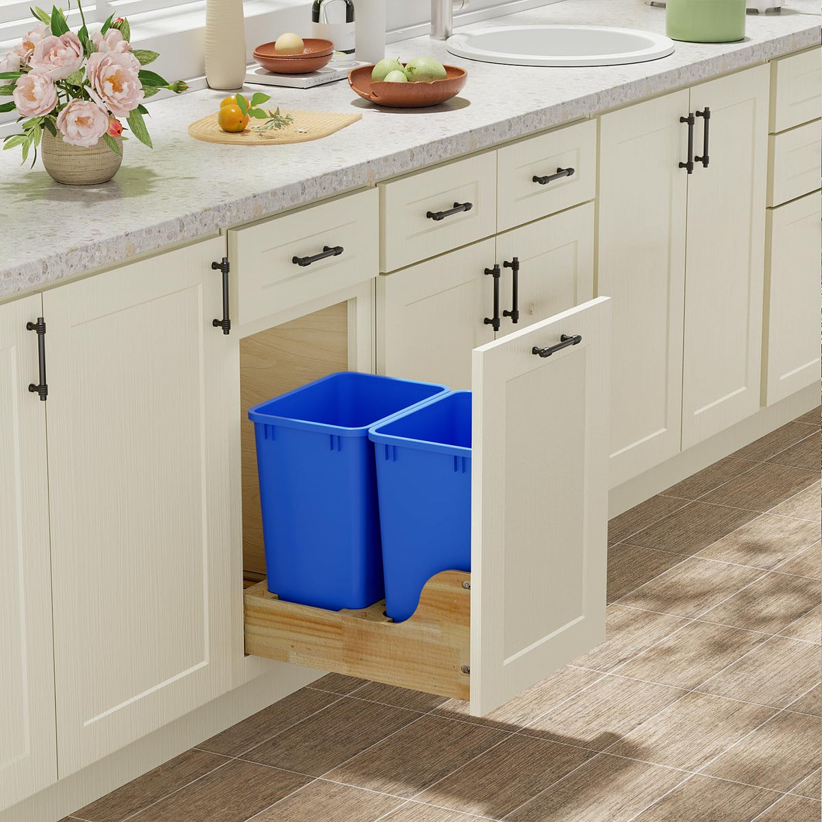 35 Quart Plastic Trash Can