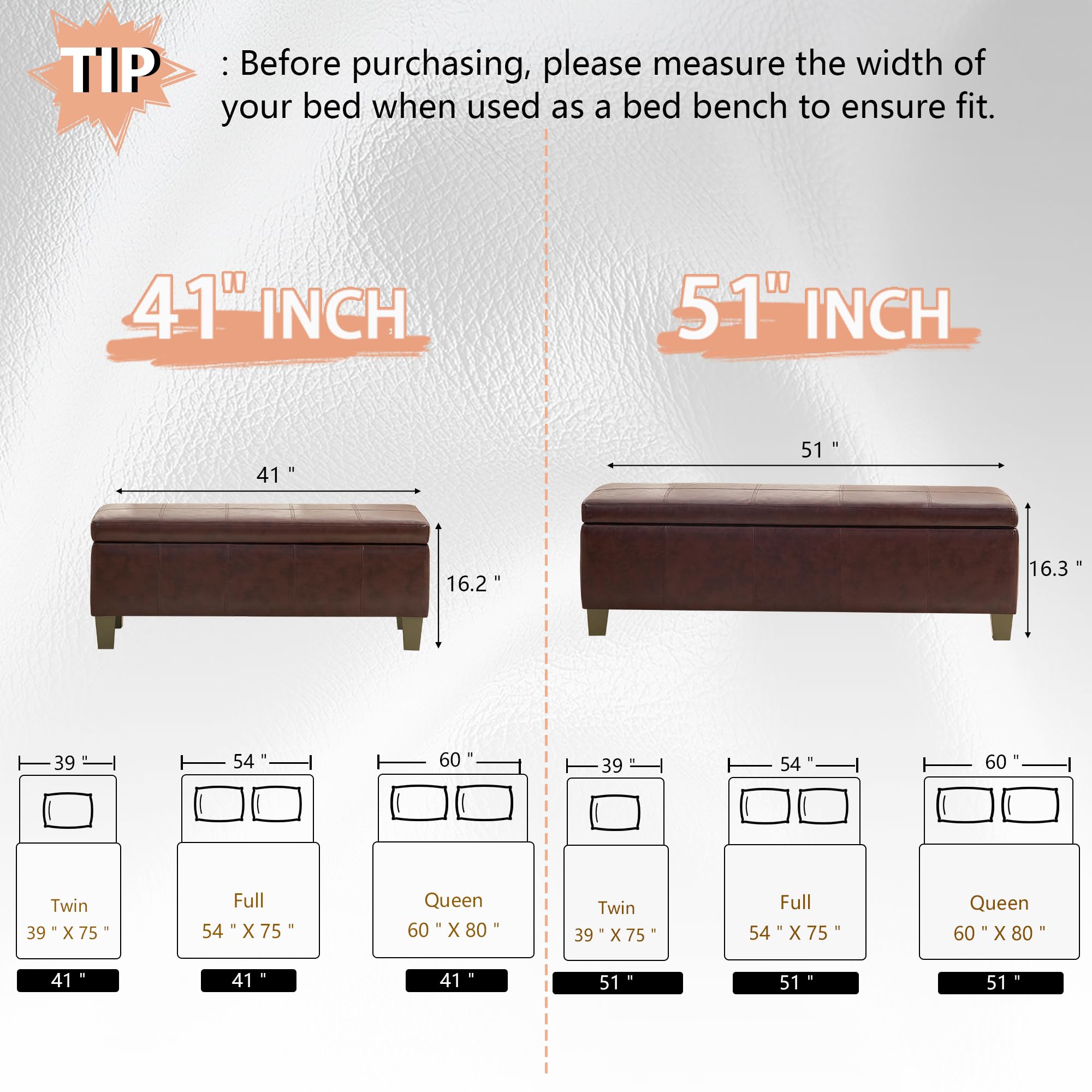 41" Storage Ottoman