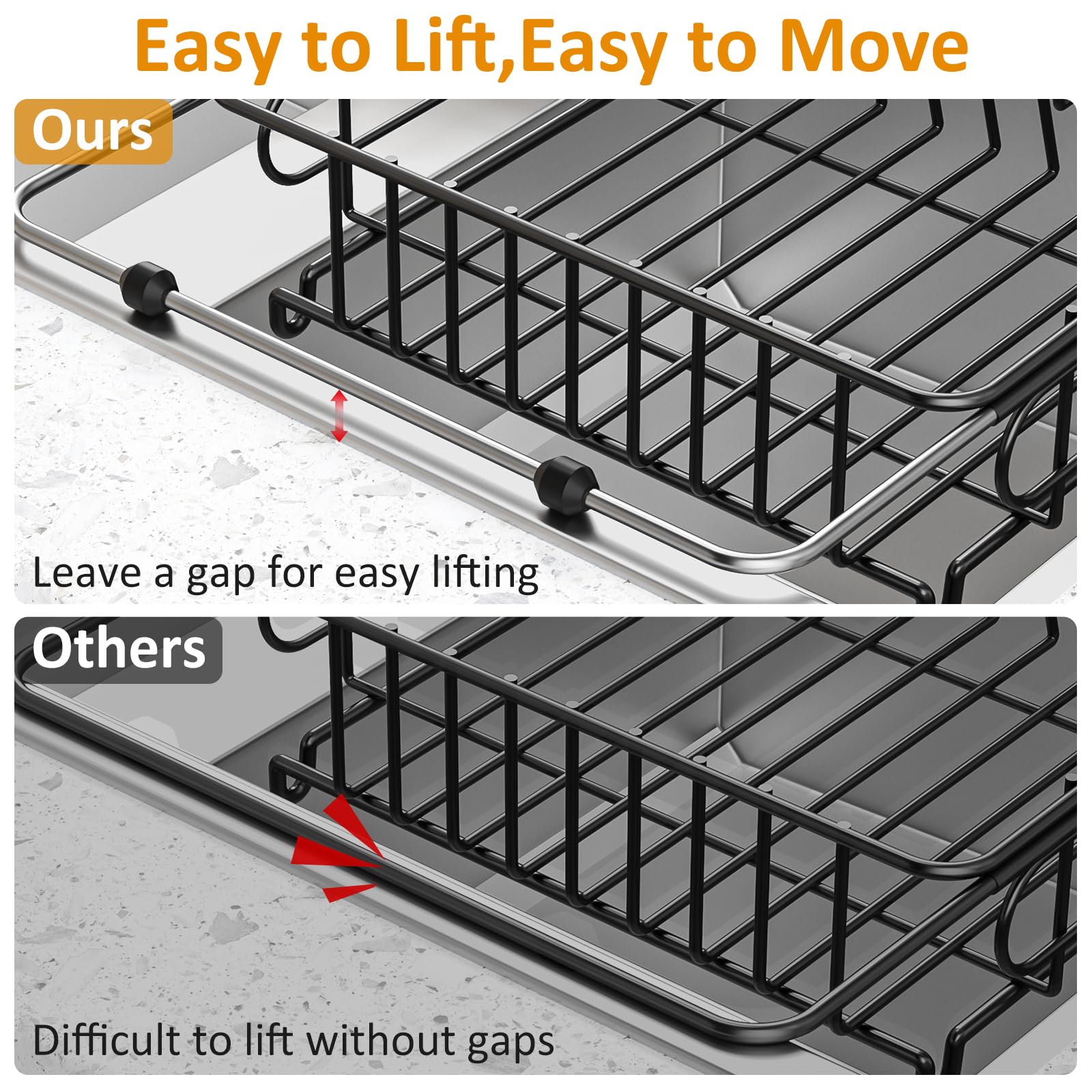 Expandable in Sink Dish Drying Rack