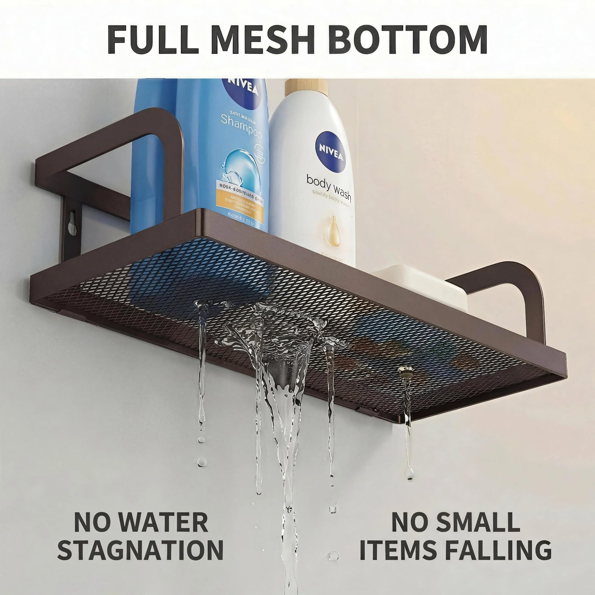 2 Pack 16.5" Extra Long Slim Hollowout Shower Caddy (2 Count)