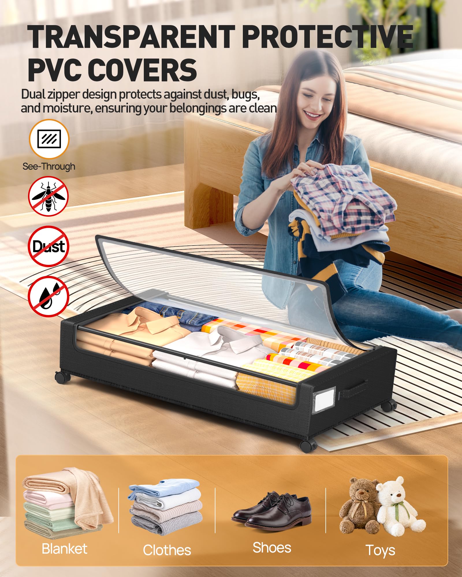 Under Bed Storage With Wheels
