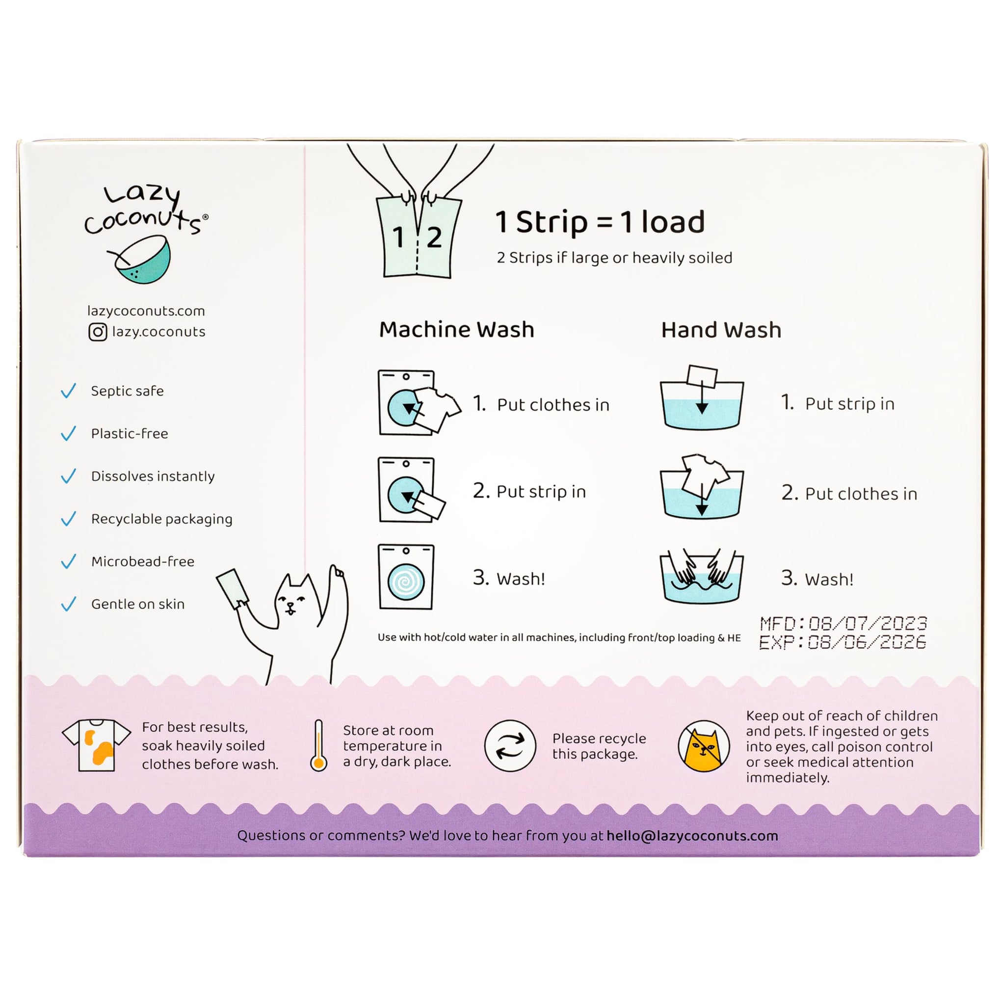 Eco Friendly Plant Powered Laundry Detergent Strips (100 Count)
