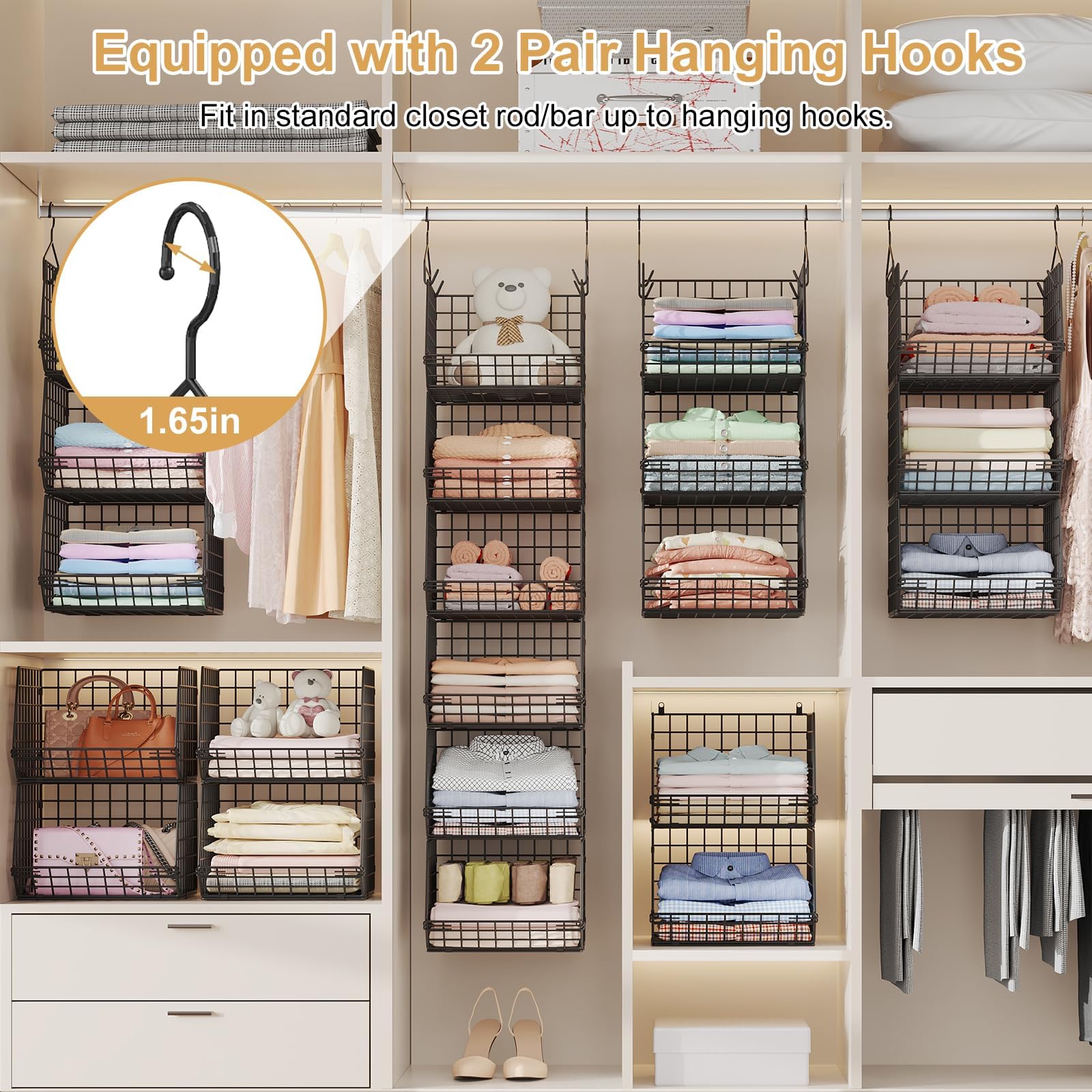 6 Tier Closet Hanging Organizer (6 Count)
