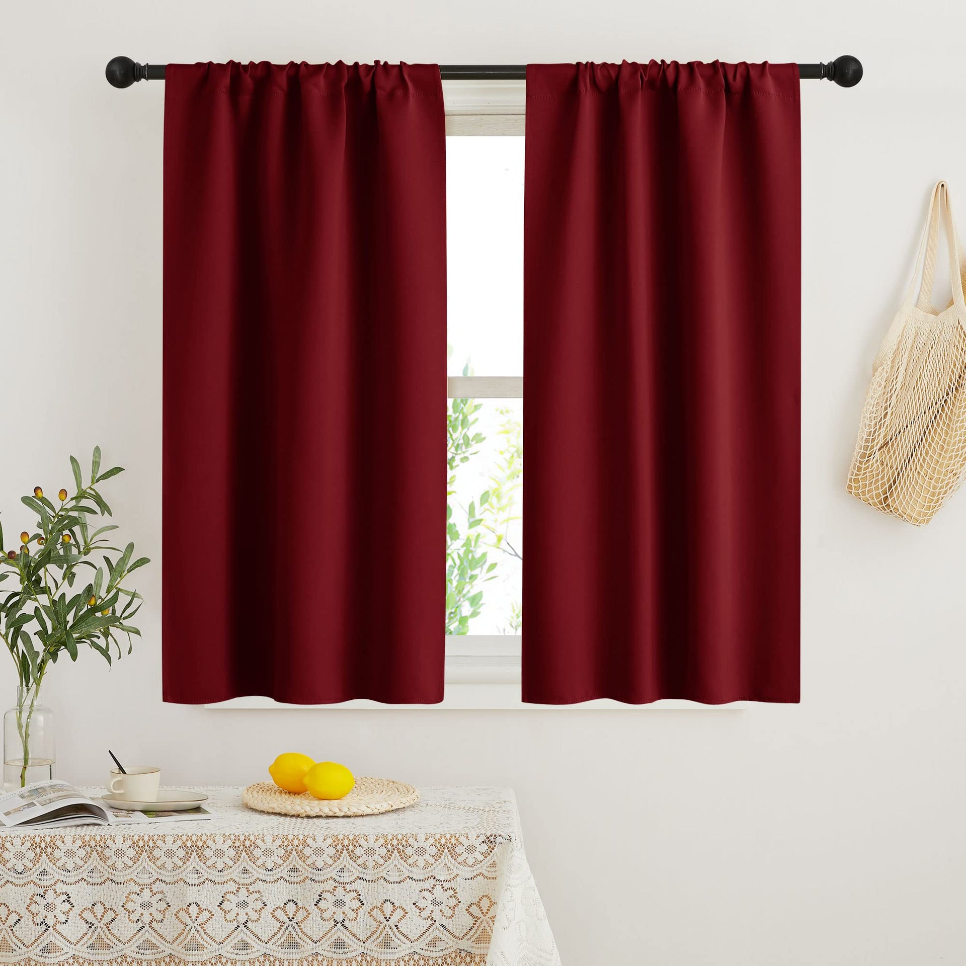 Blackout French Door Window Curtain Coverings (2 Count)