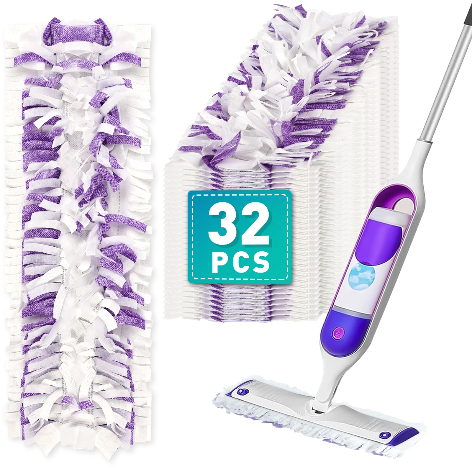5X Cleaning Power Mop Pads Compatible with Swiffer PowerMop (32 Count)
