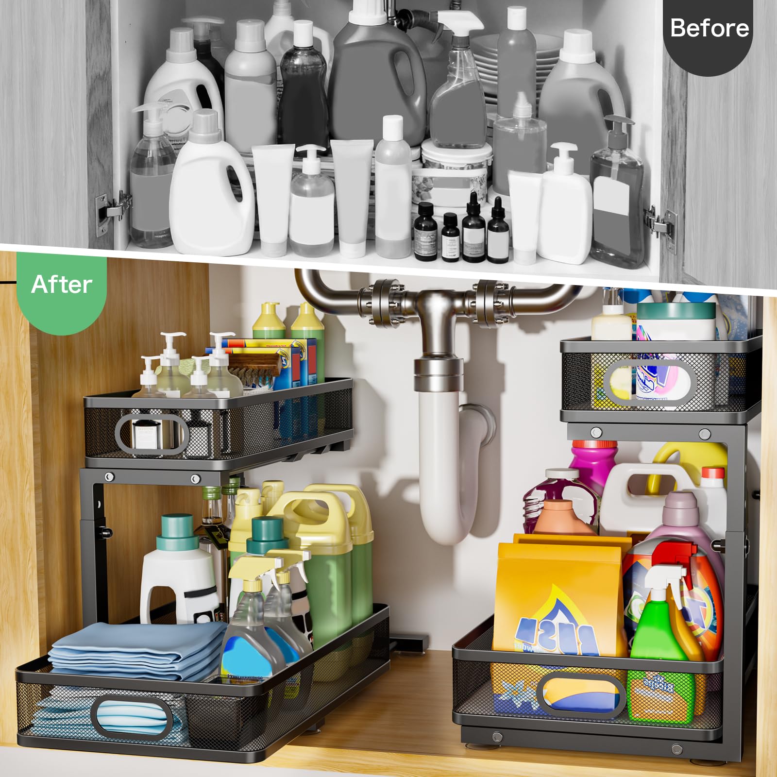 Under Sink Organizer 2 Pack