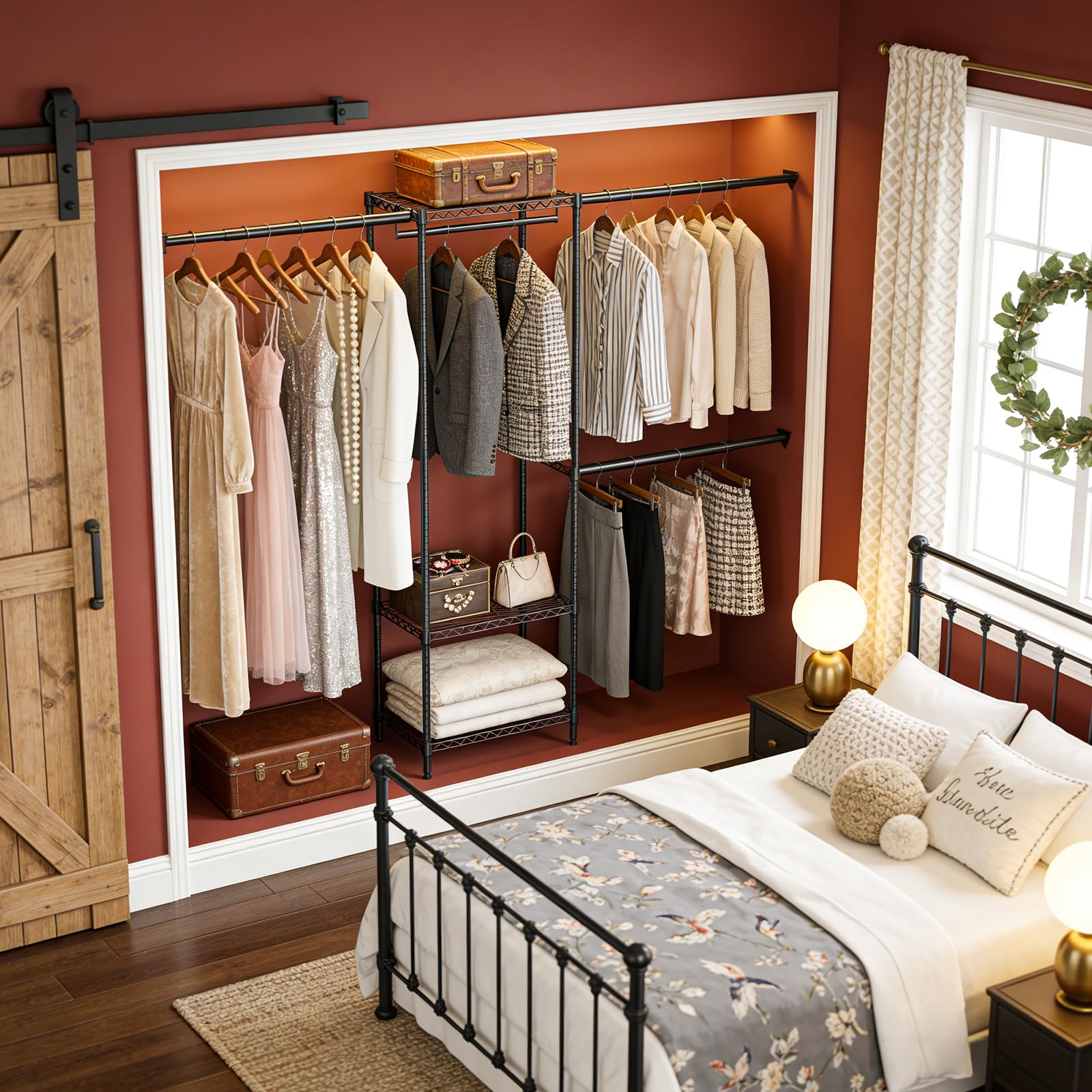 Heavy Duty Garment Rack Wire Clothes Rack for Hanging Clothes