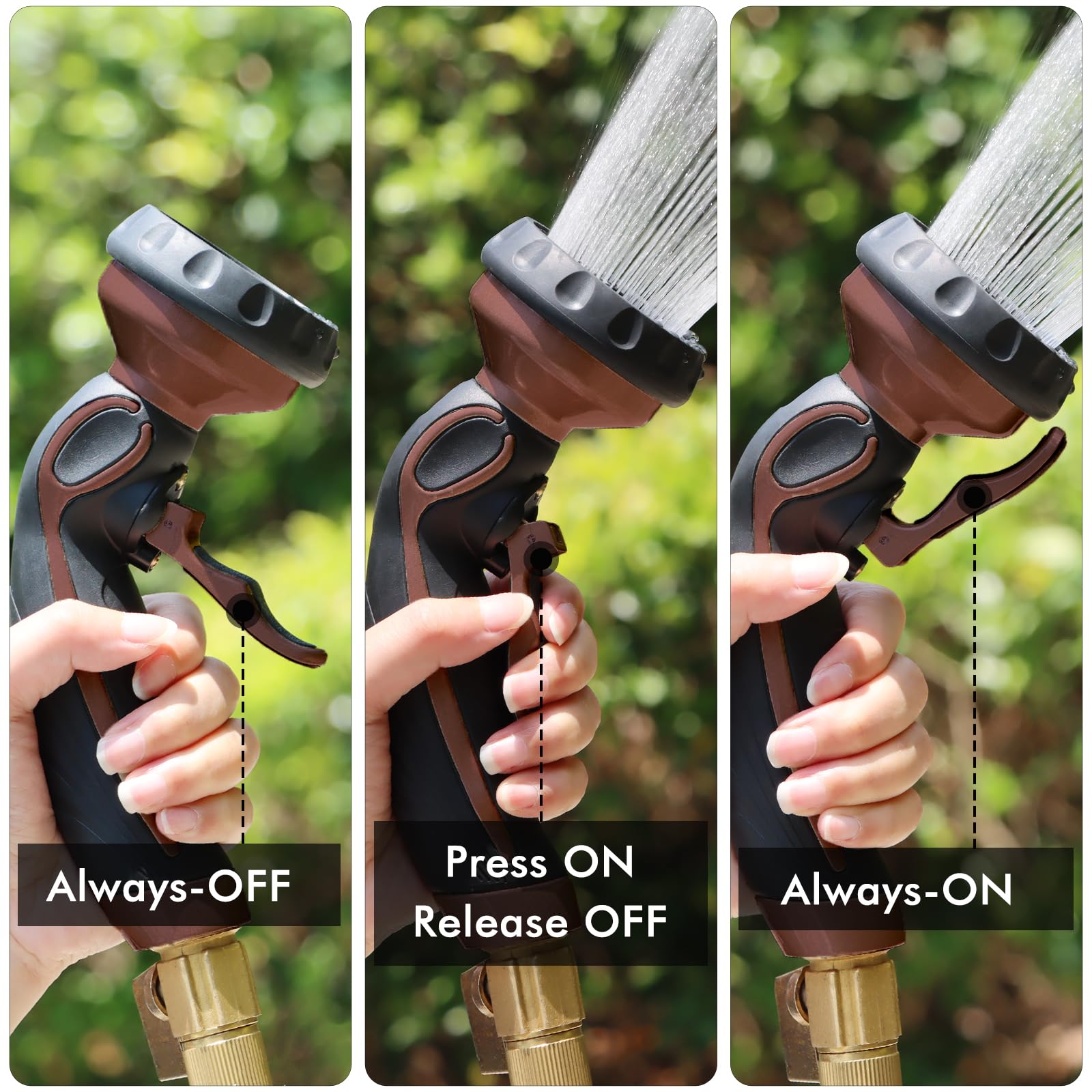 Hose Nozzle with Easy Self