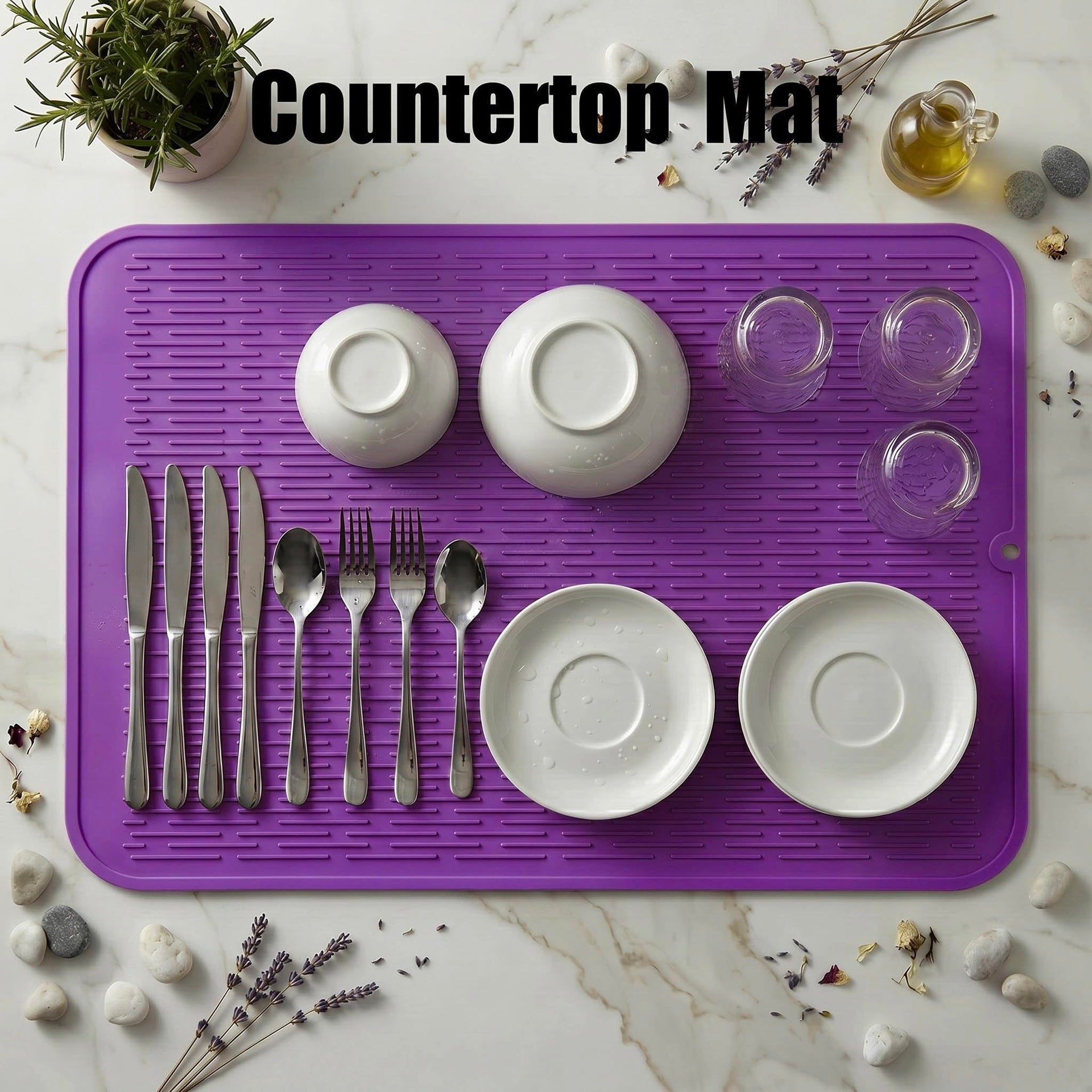 Silicone Dish Drying Mat for Multiple Usage