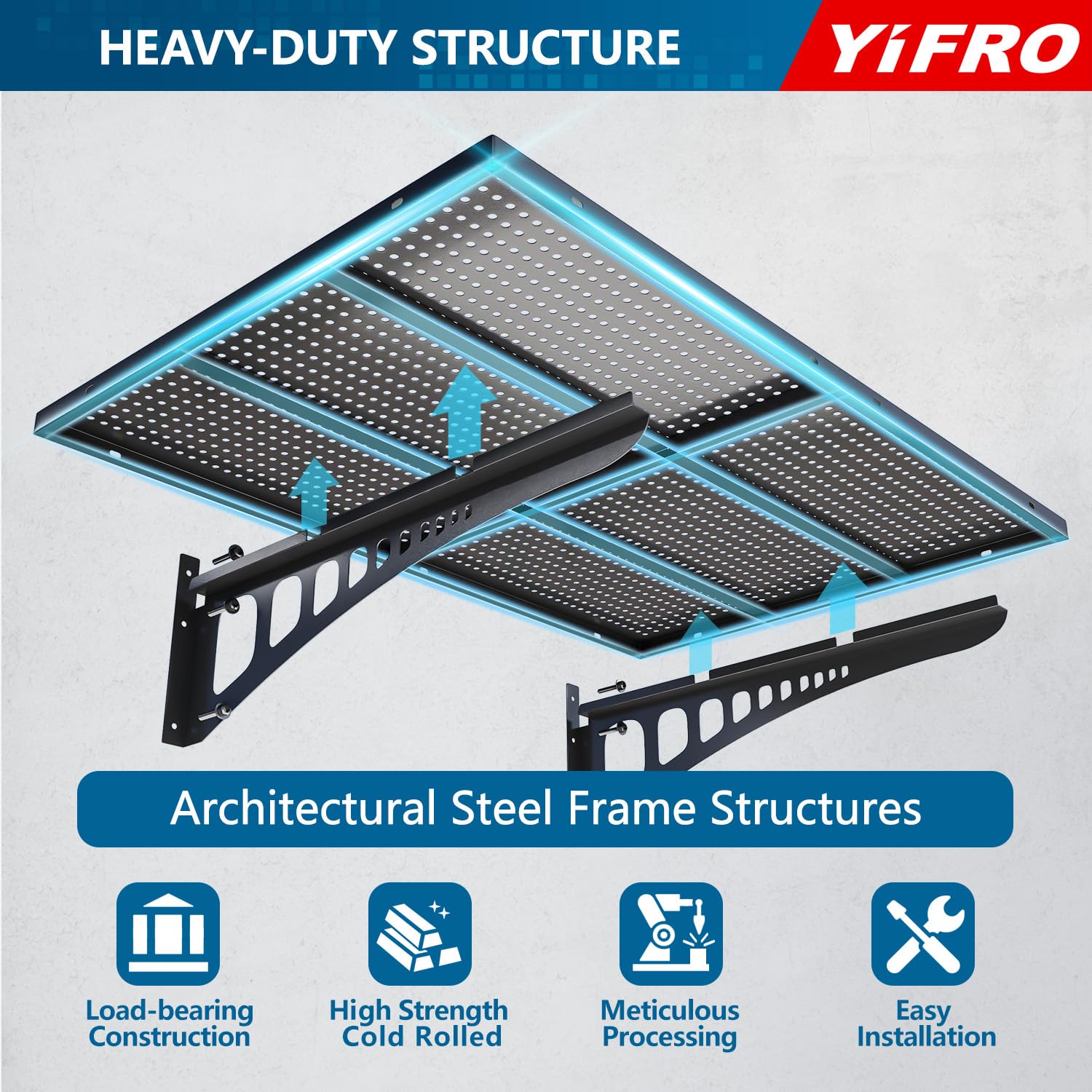 4 Pack 2x3ft Heavy Duty Garage Wall Shelving (4 Count)