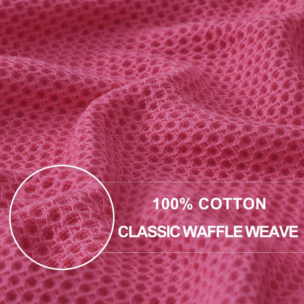 100% Cotton Waffle Weave Kitchen Dish Towels 8 (8 Count)