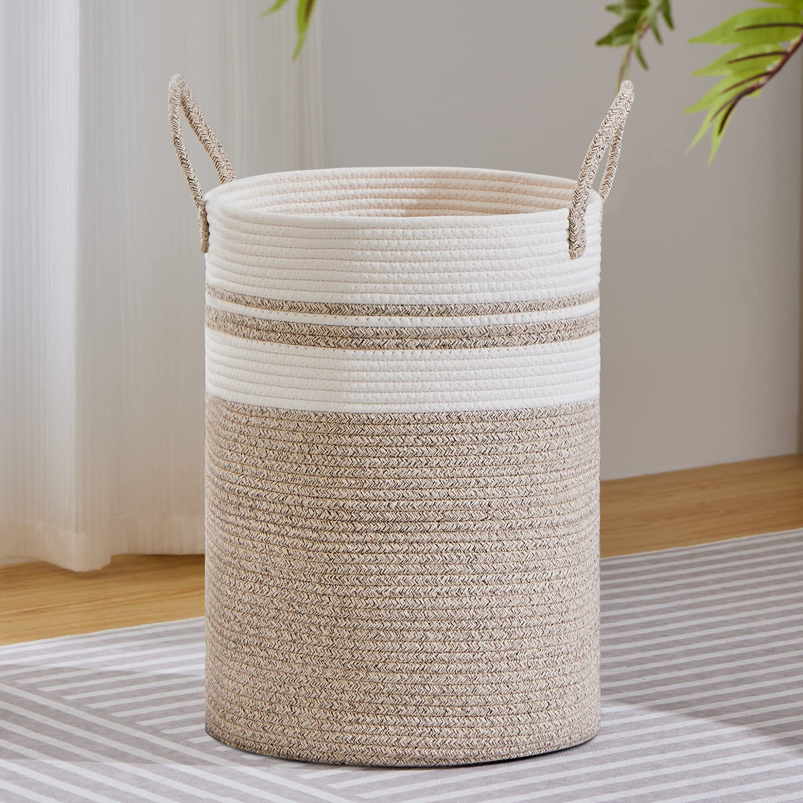 72L Tall Woven Laundry Basket Hamper