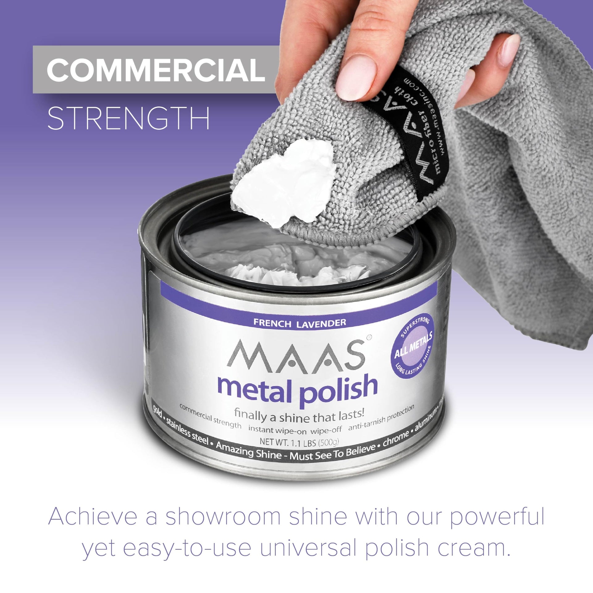 Metal Polish 1.1lb Can Plus Free Cloth (17.6 Ounce)