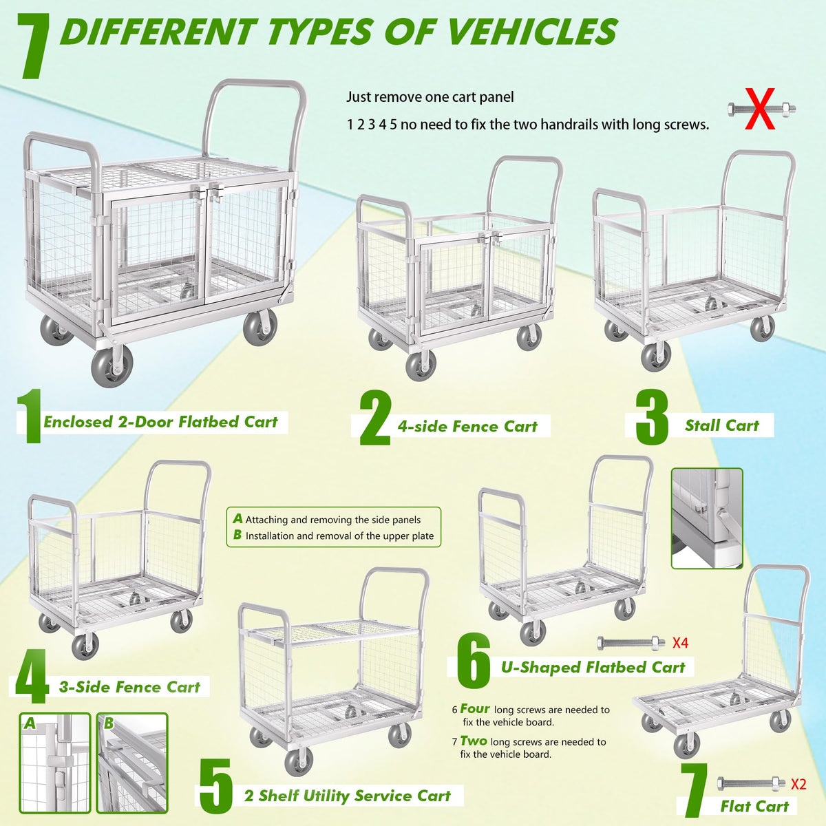 Platform Truck Cart with Cage 2