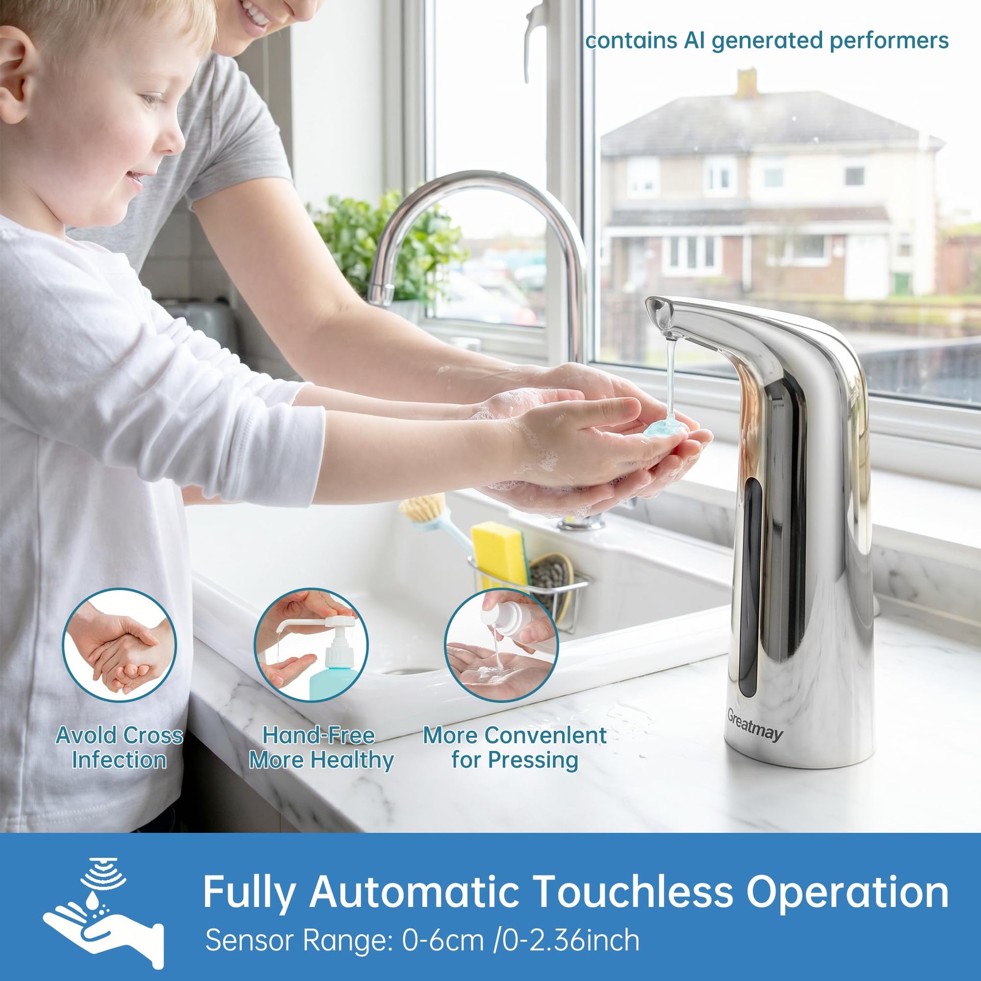 Touchless Automatic Soap Dispenser 2 Pack