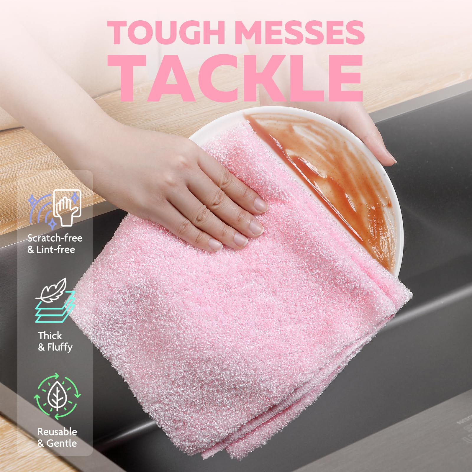 Microfiber Cleaning Cloth Roll (36 Count)