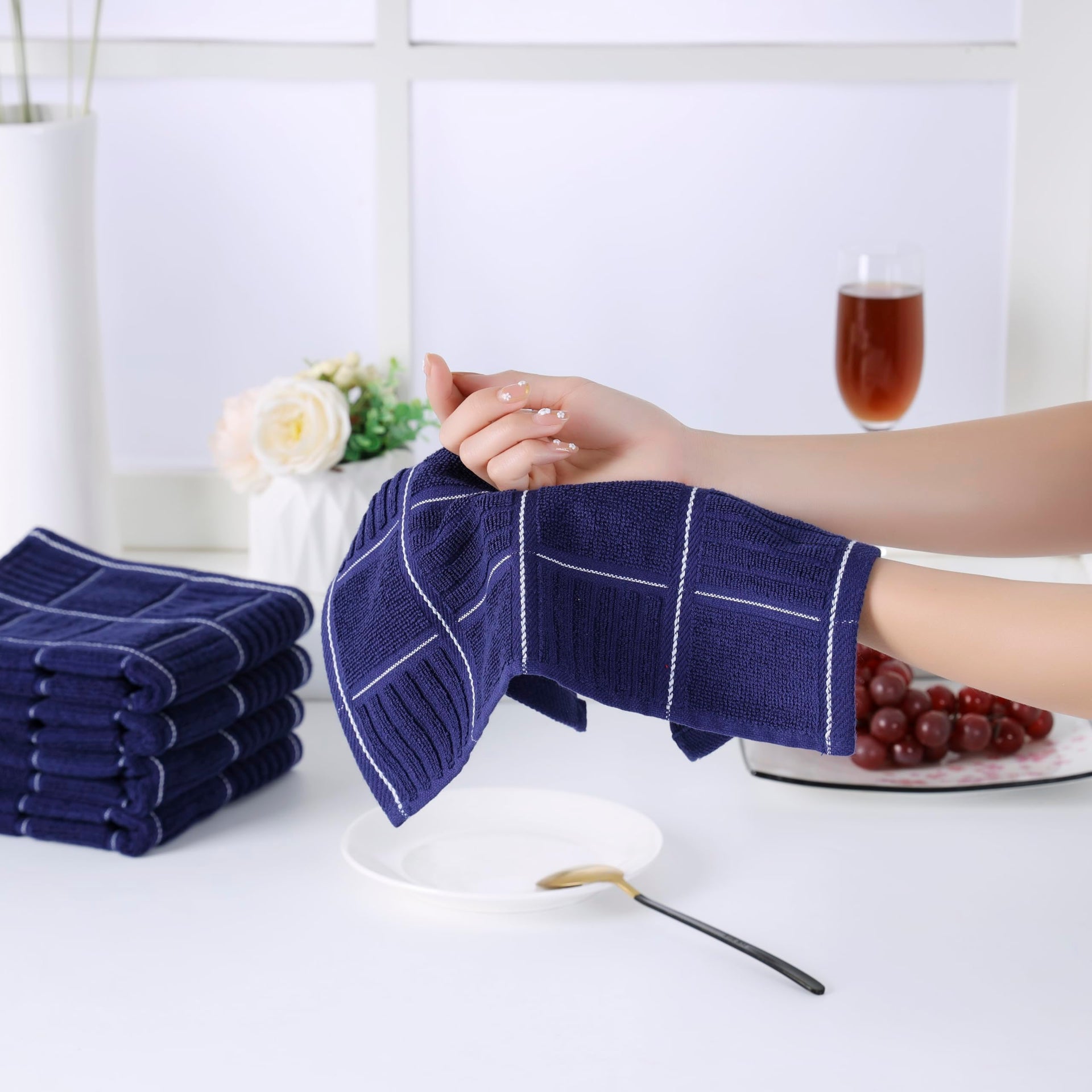 Kitchen Towels and Dishcloths Set (8 Count)