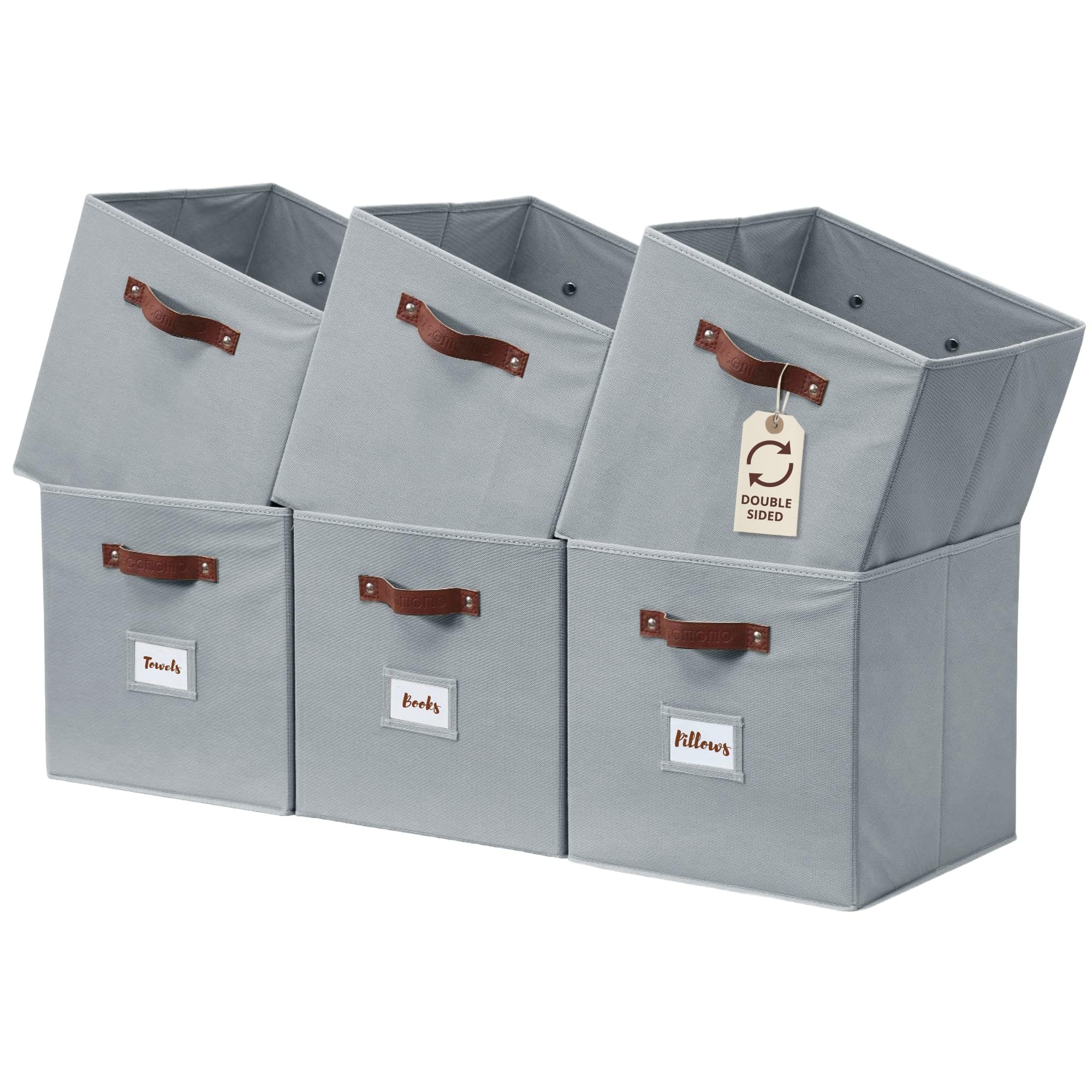 Storage Bins Cube Storage Bin with Labels (6 Count)