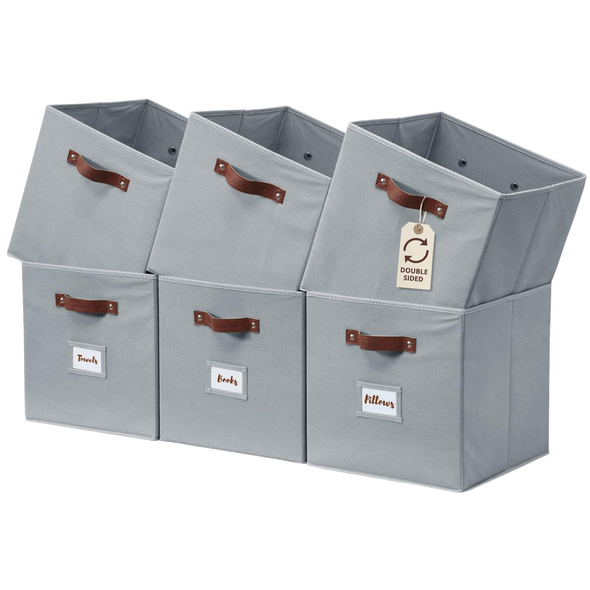 Storage Bins Cube Storage Bin with Labels (6 Count)