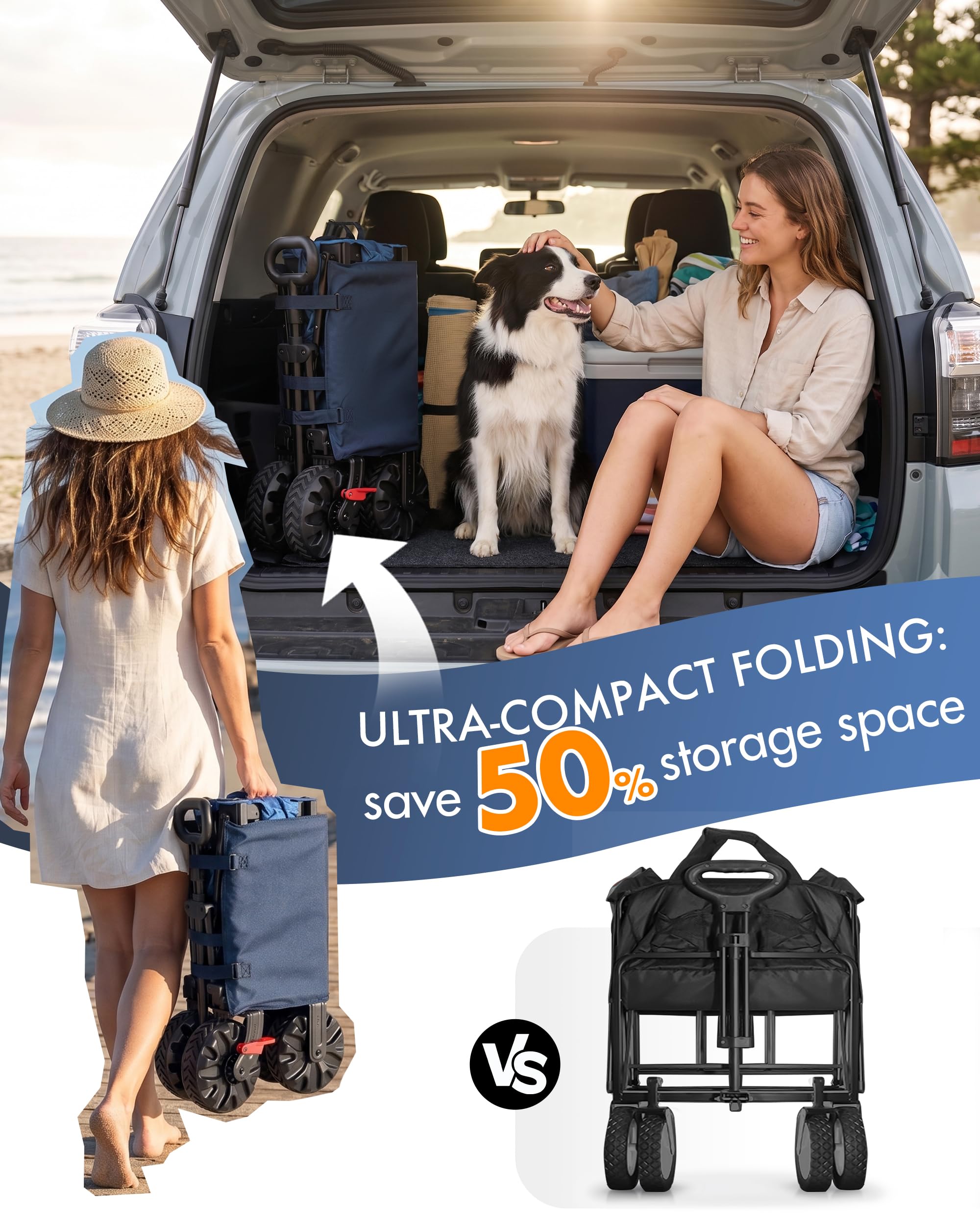 Heavy Duty Folding Wagon Cart