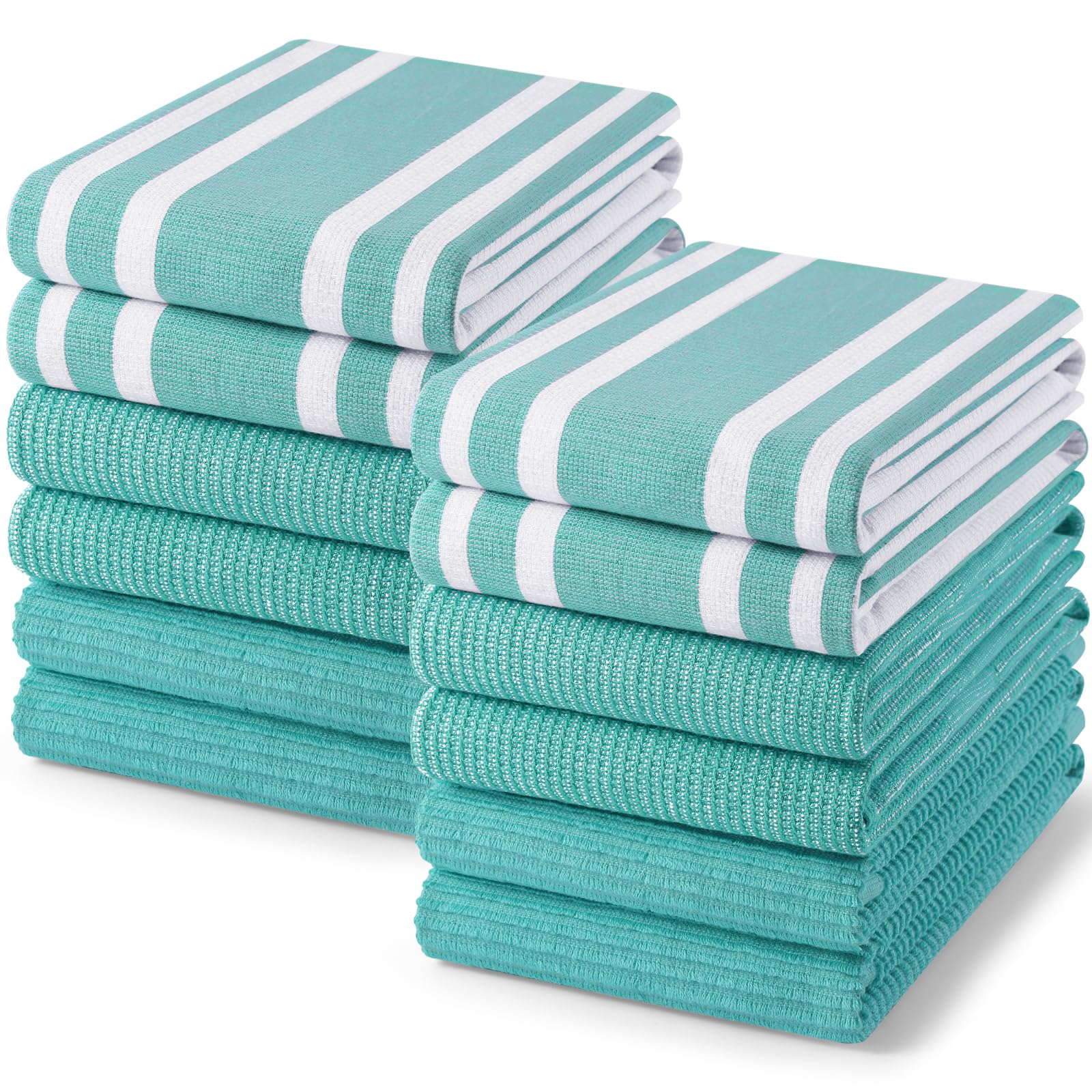 Cotton 380 GSM Premium Kitchen Towels (12 Count)