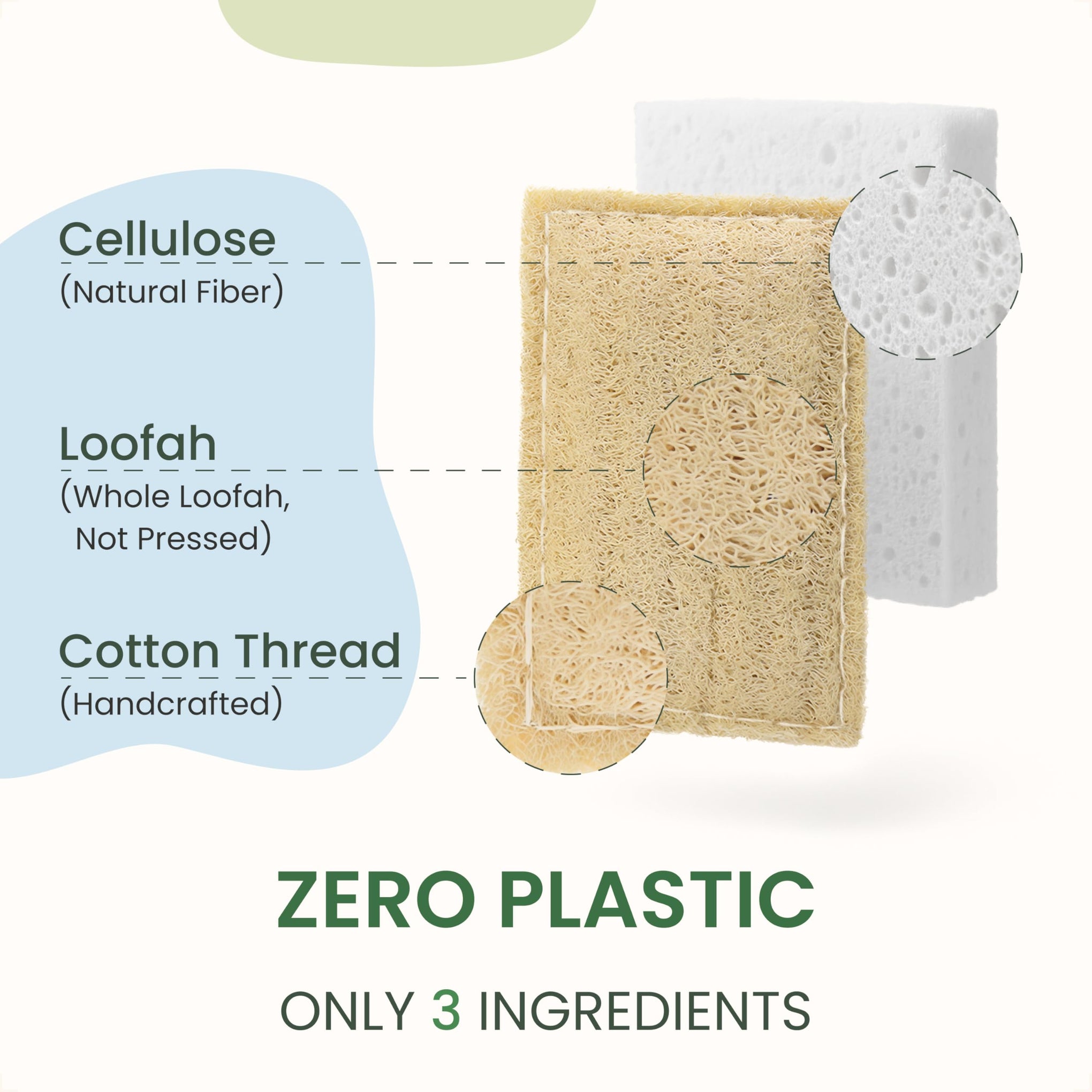 Natural Kitchen Sponges (4 Count)