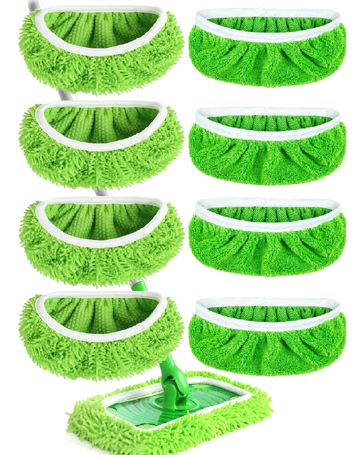 8PCS Reusable Microfiber Mop Pads for Swiffer Sweeper