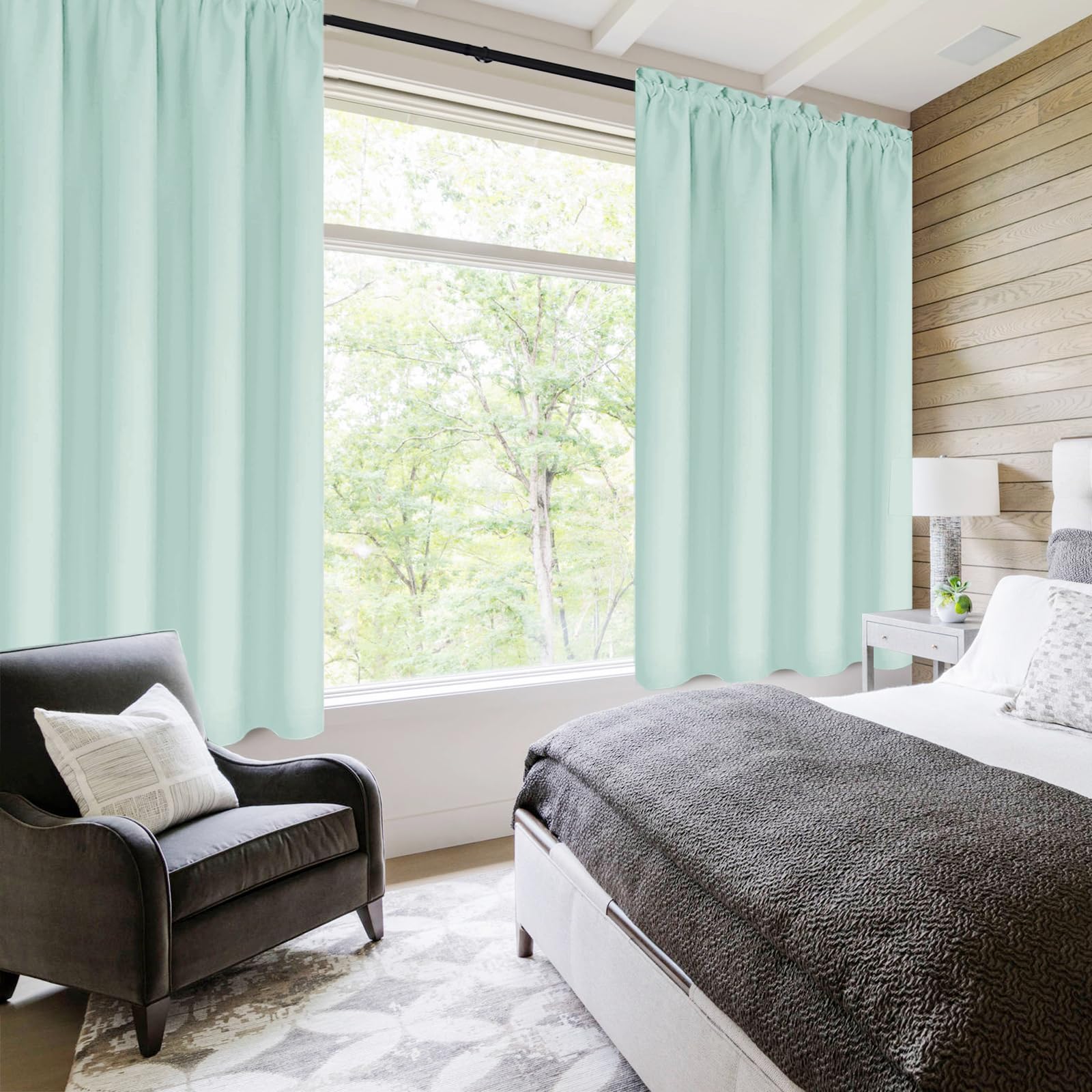 Blackout Curtains for Bedroom Living Room 42 x 54 Inch Long 2 Panels (2 Count)