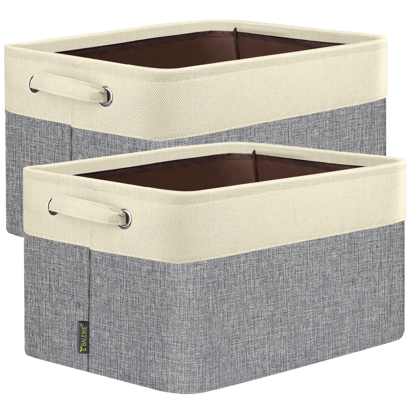 2 Pack Fabric Closet Storage Bins for Shelves (2 Count)