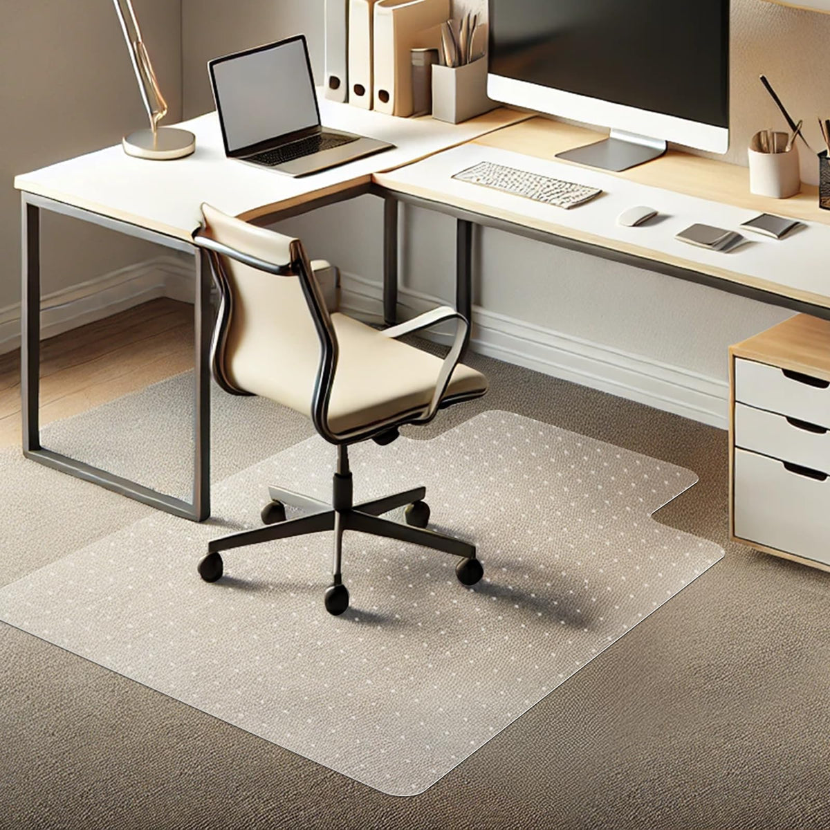 Chair Mat for Carpet 48"x 36" with Lip Chair Mat Thick and Sturdy