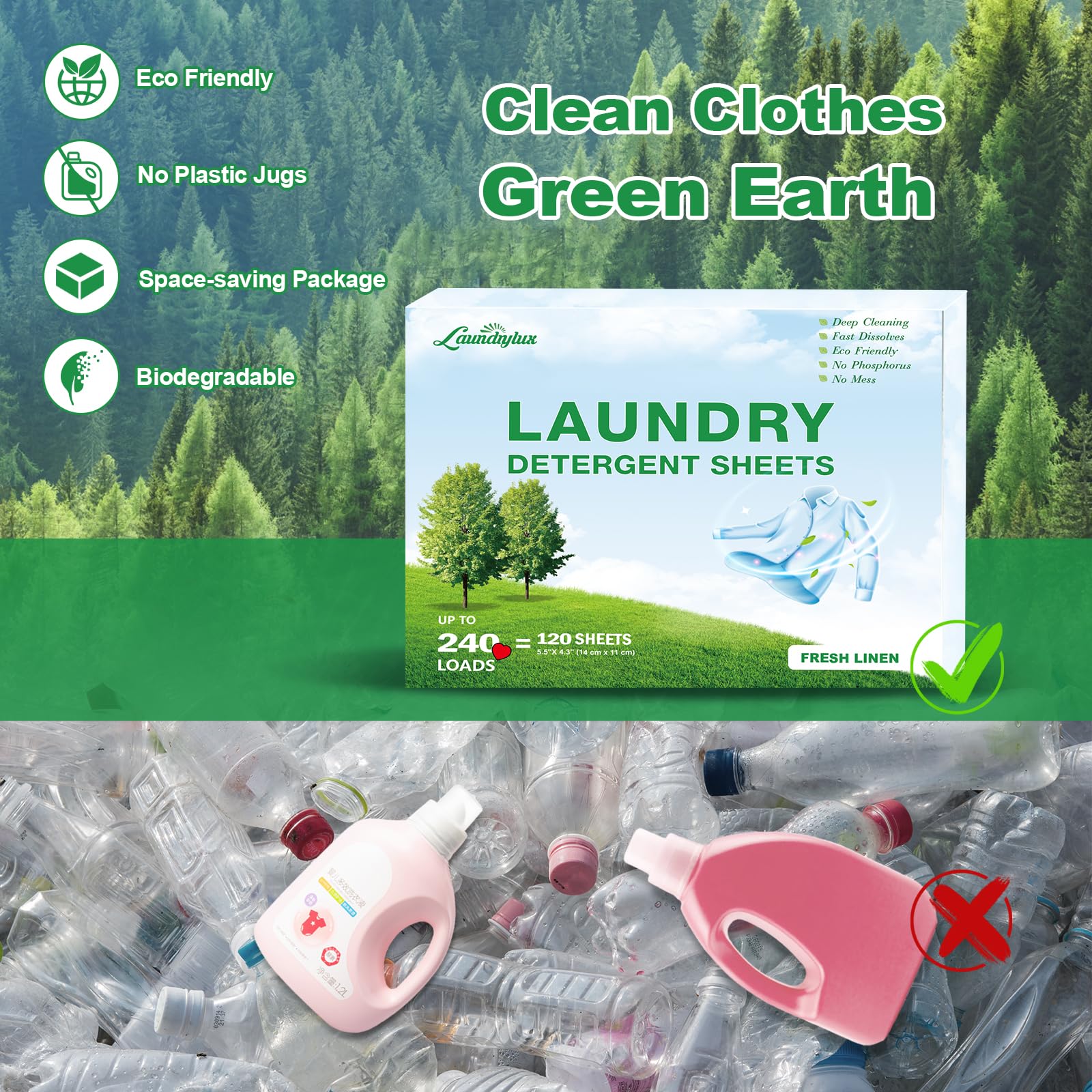 Laundry Detergent Sheet (120 Count)