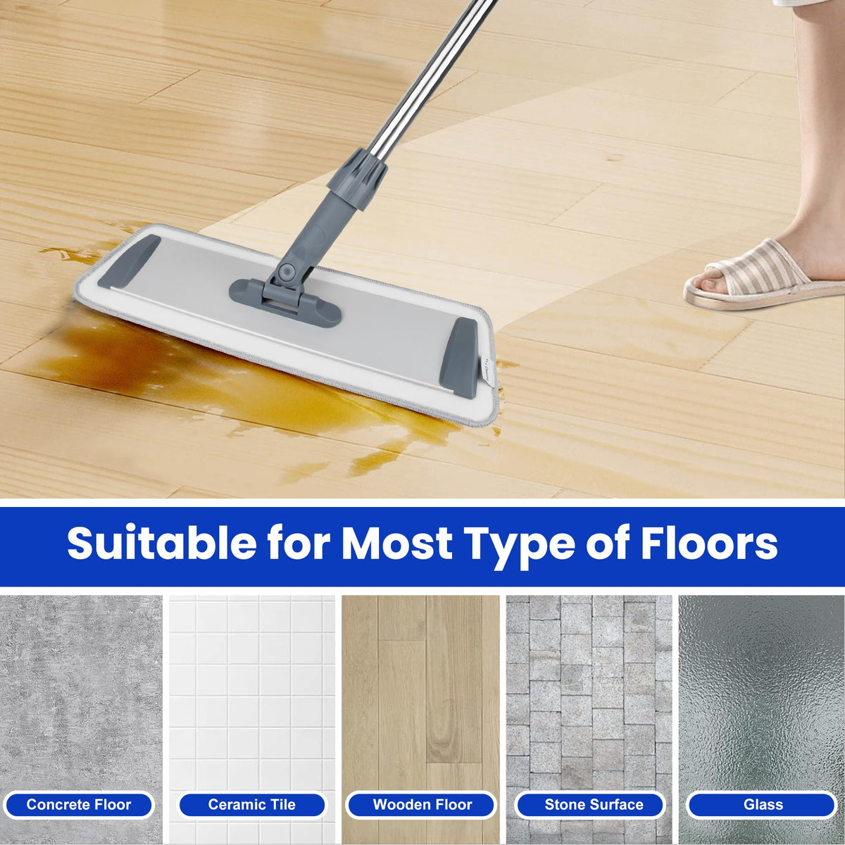 60IN Microfiber Flat Mop