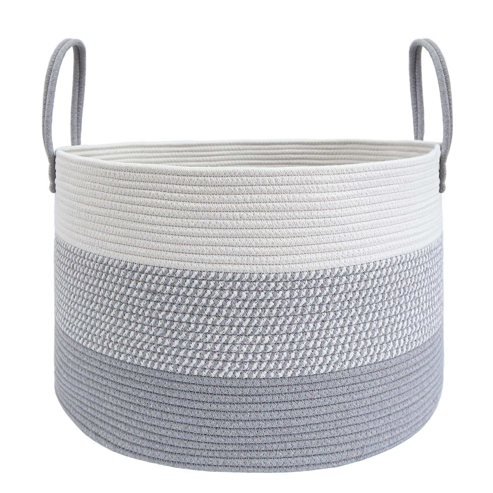 65L Extra Large Machine Washable Cotton Rope Blanket Basket