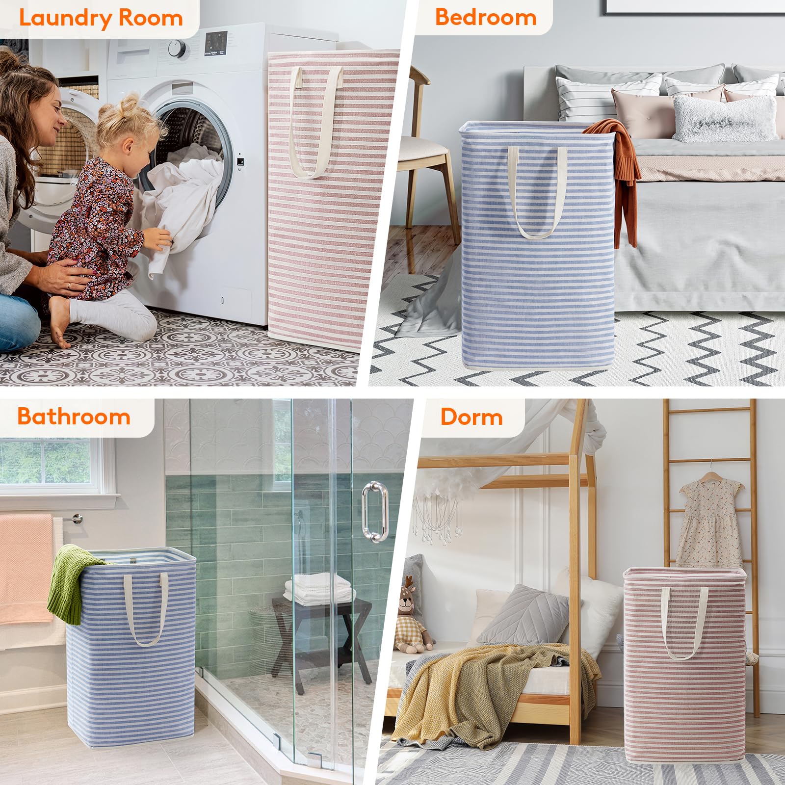 2 Pack Laundry Basket 80L Each (2 Count)
