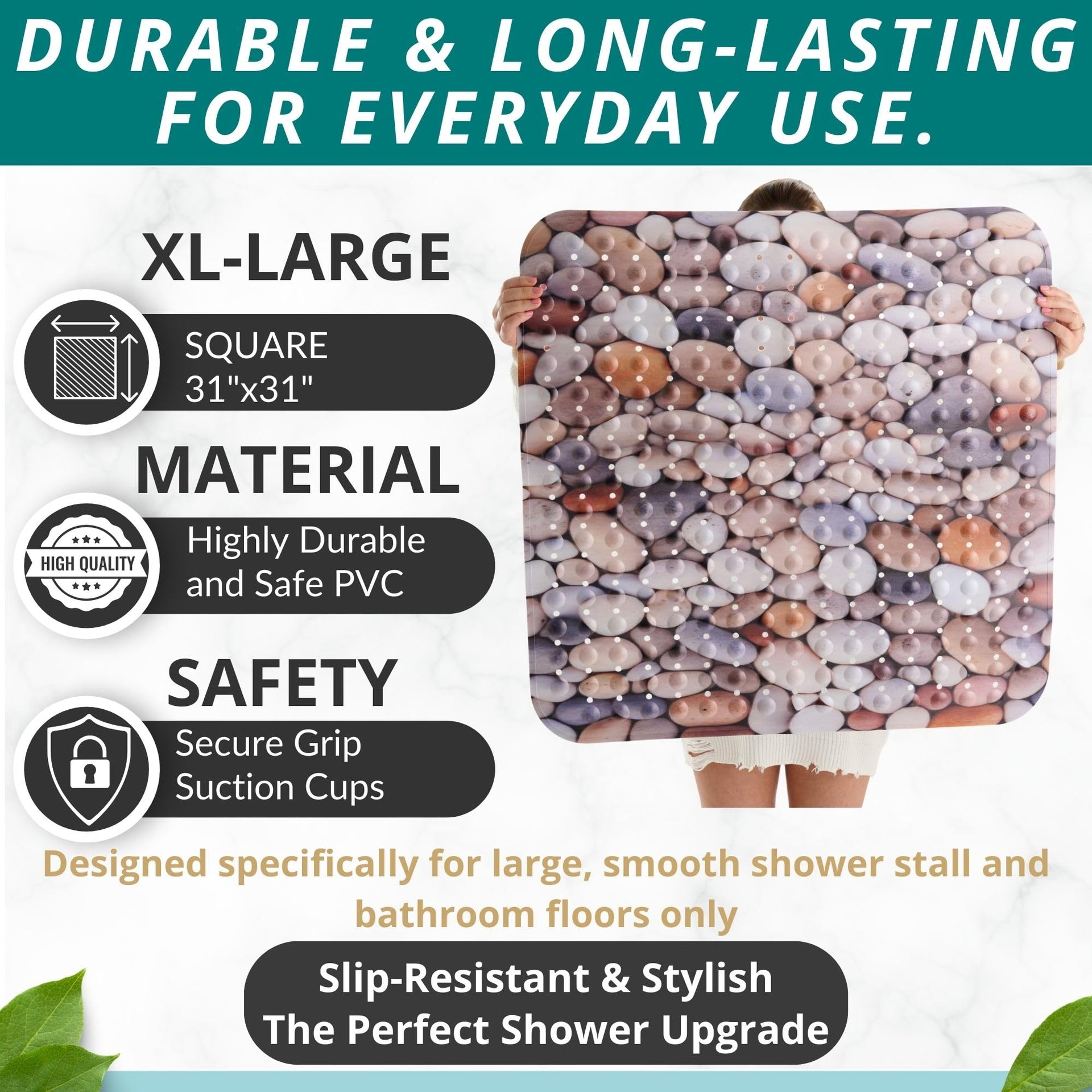 Extra Large Square Non Slip Shower Mat