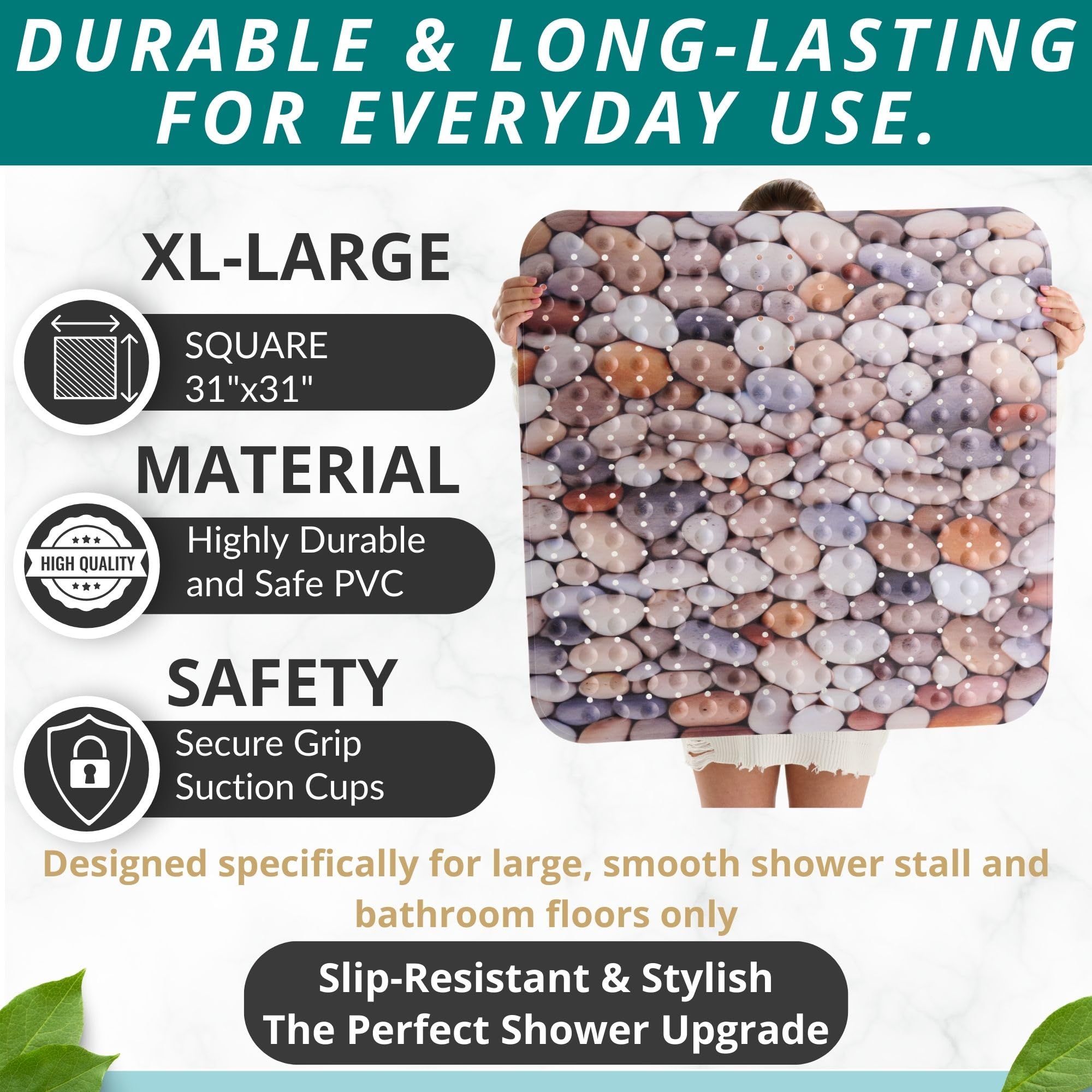 Extra Large Square Non Slip Shower Mat