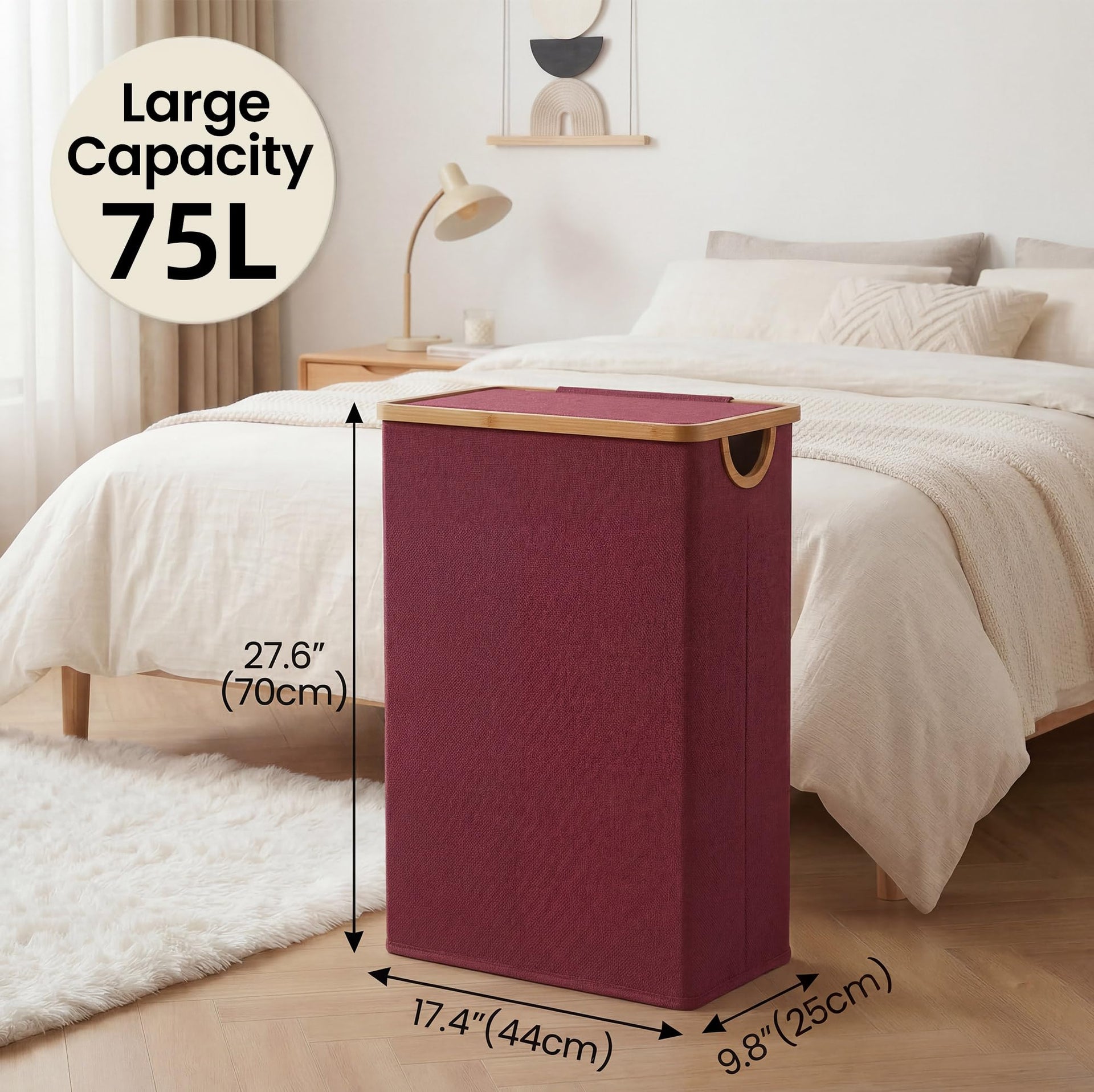 Slim Laundry Basket with Lid