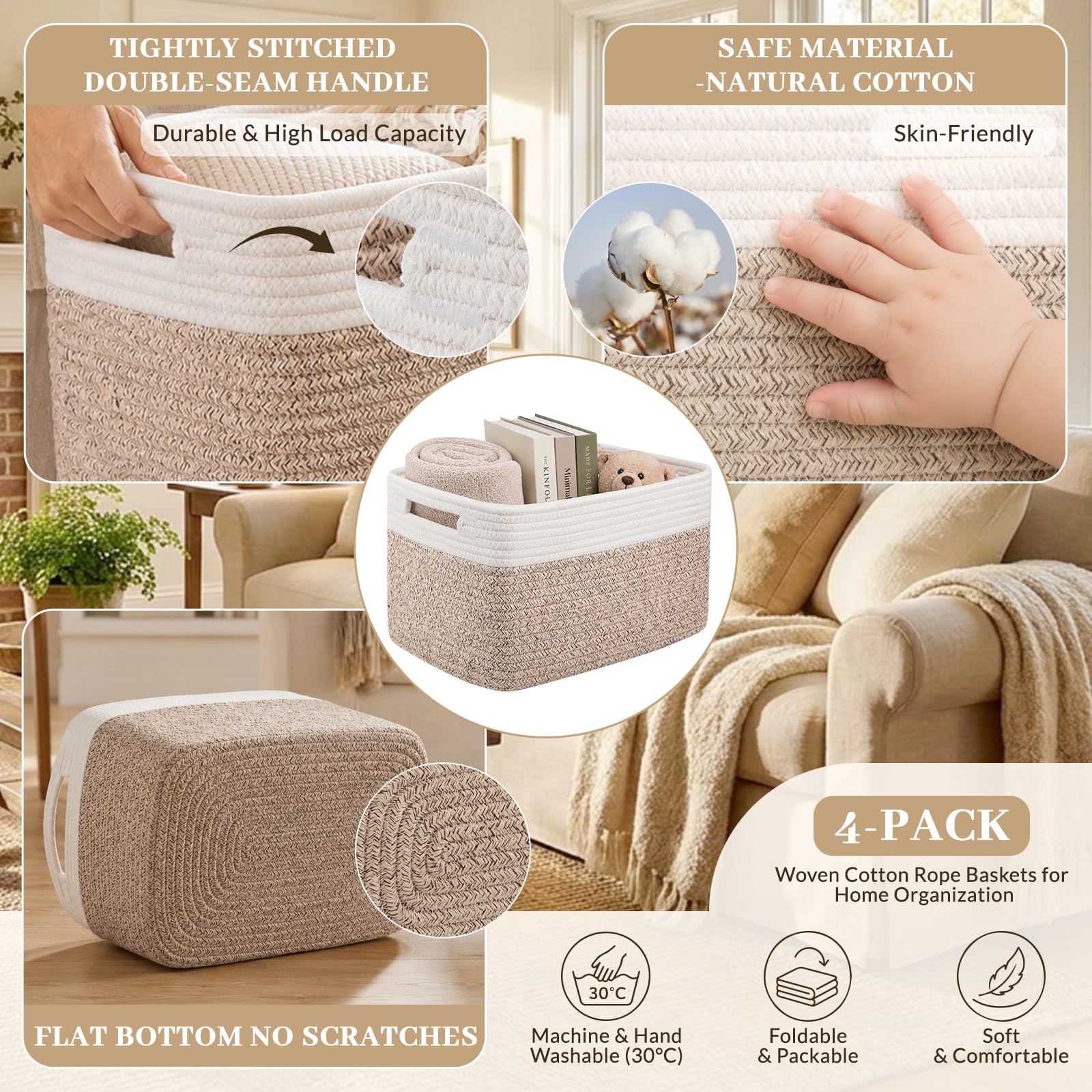 4 Pack Storage Basket (4 Count)