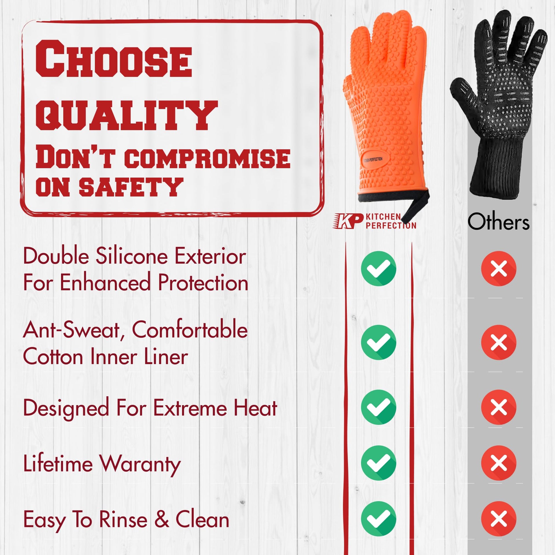 XL Silicone Griddle Gloves
