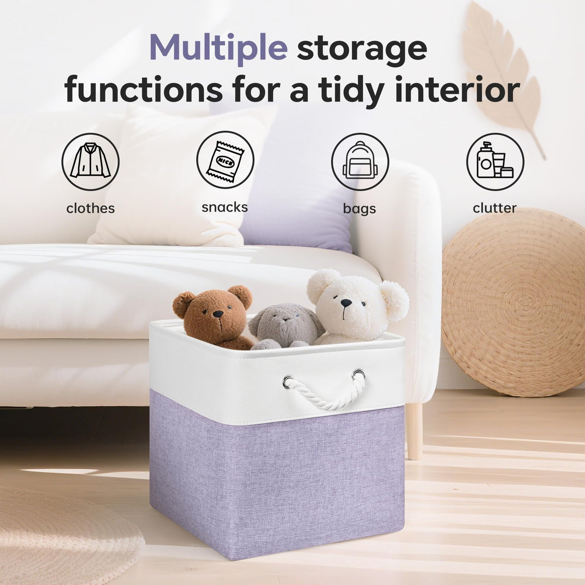 13x13x13 Inch Storage Cube Bins Foldable Organizer Baskets 6 Pack (6 Count)
